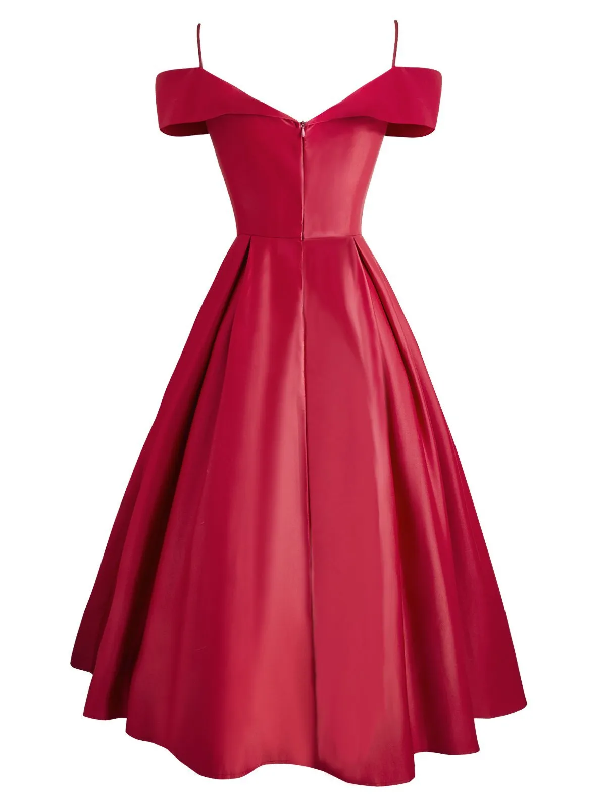 1950s Cold Shoulder Belted Dress