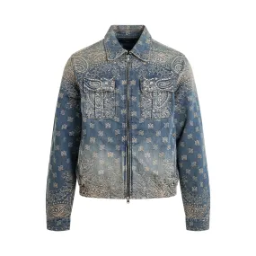 Bandana Jacquard Blouson in Crafted Indigo