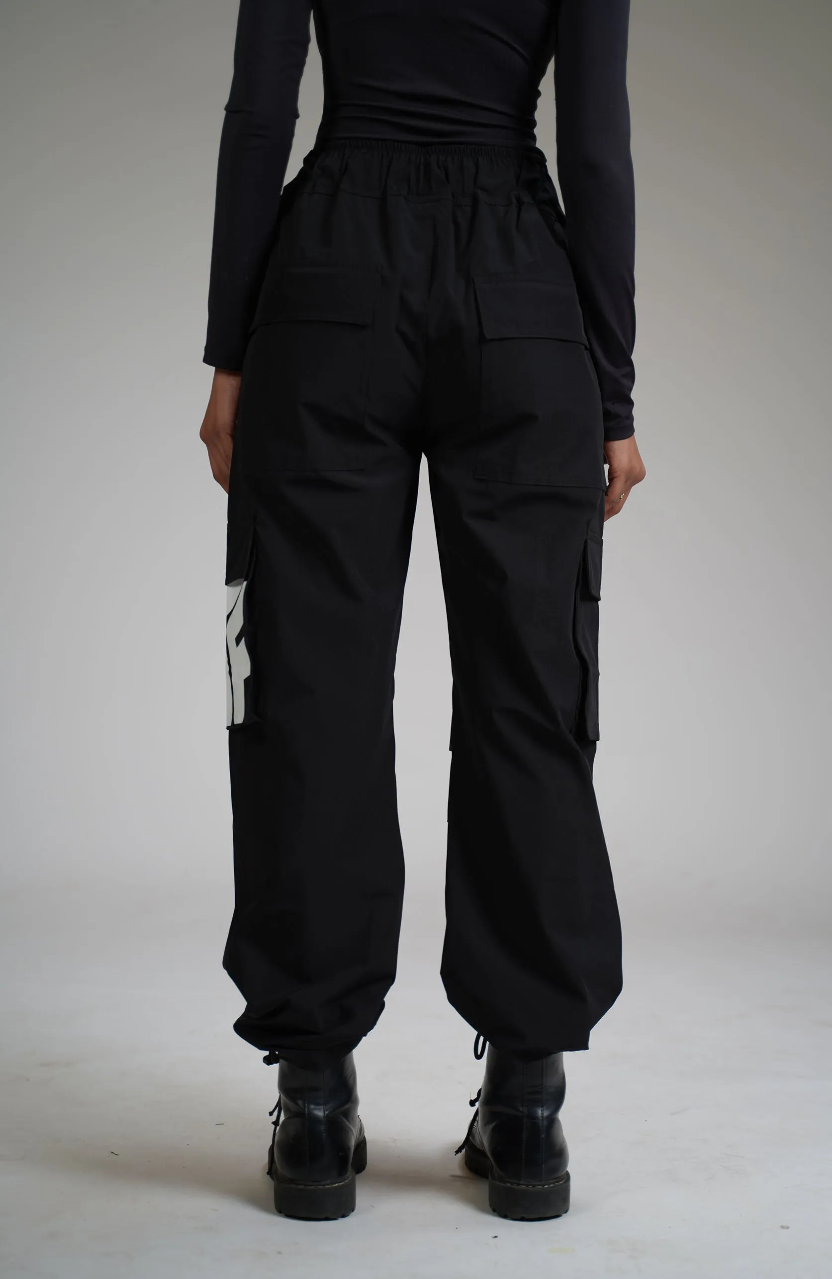 BLACK Parachute Pants
