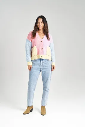 BLOCK COLOUR SHORT CARDIGAN