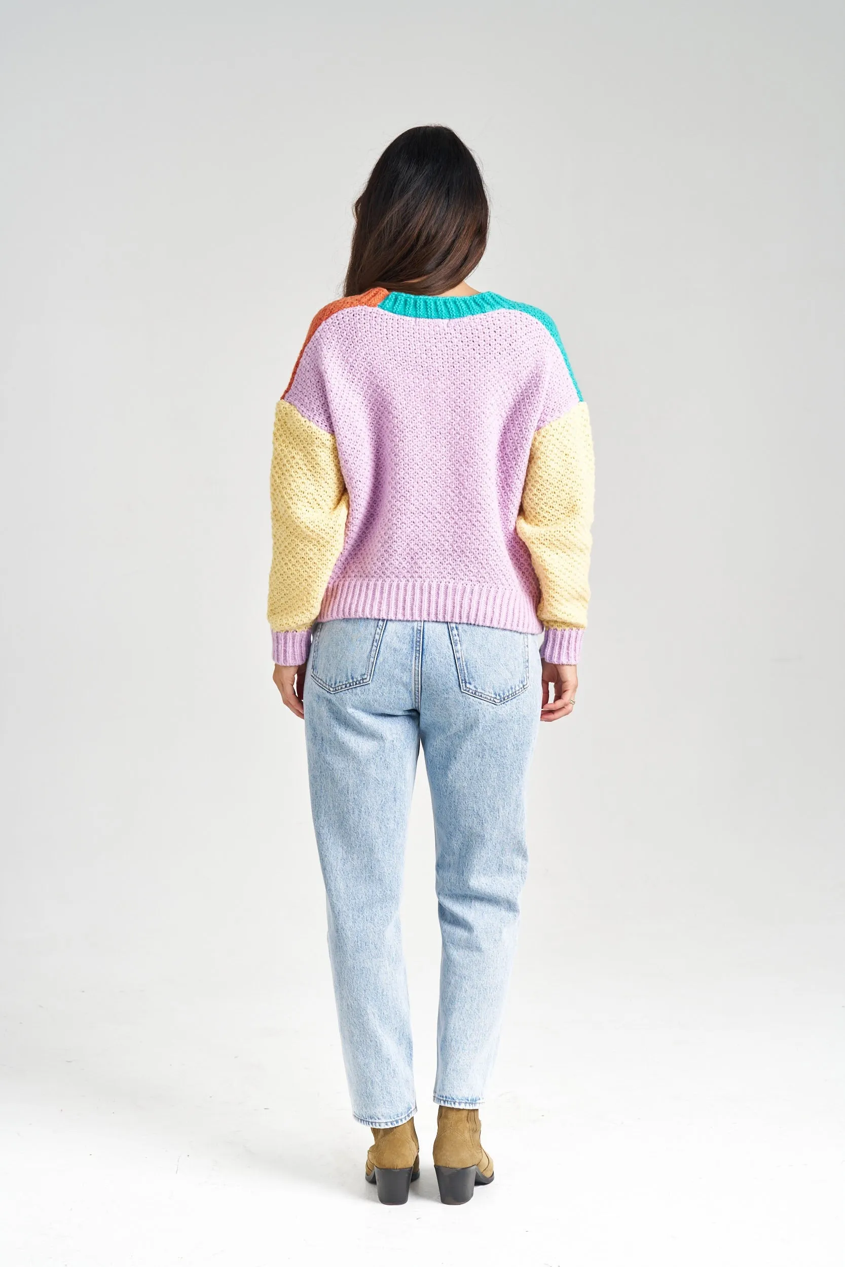 BLOCK COLOUR SHORT CARDIGAN