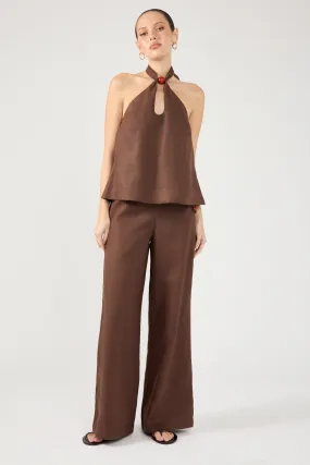 Brown Linen Pants