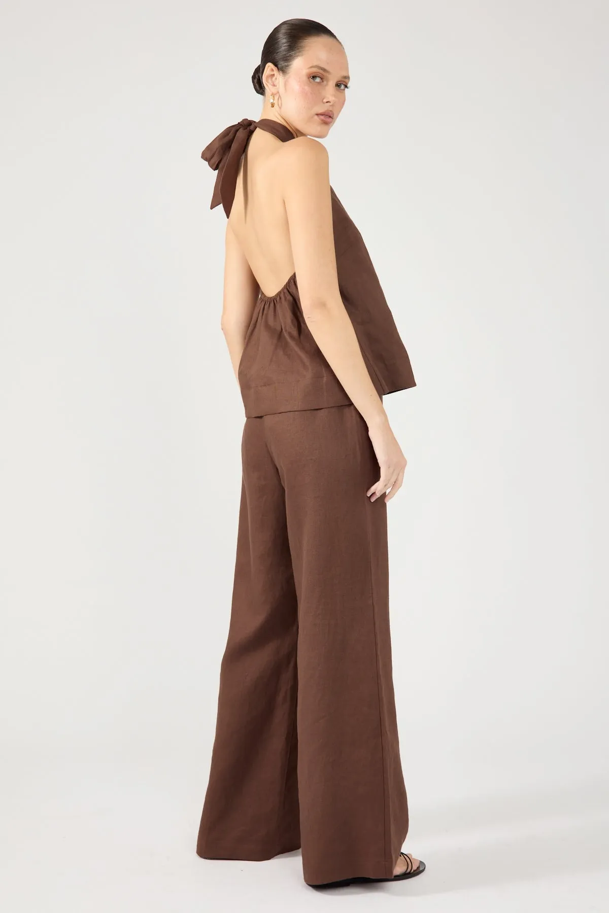 Brown Linen Pants