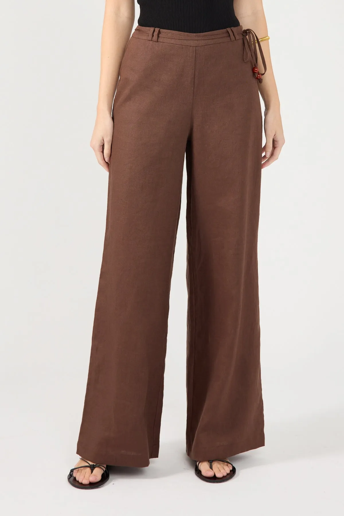 Brown Linen Pants