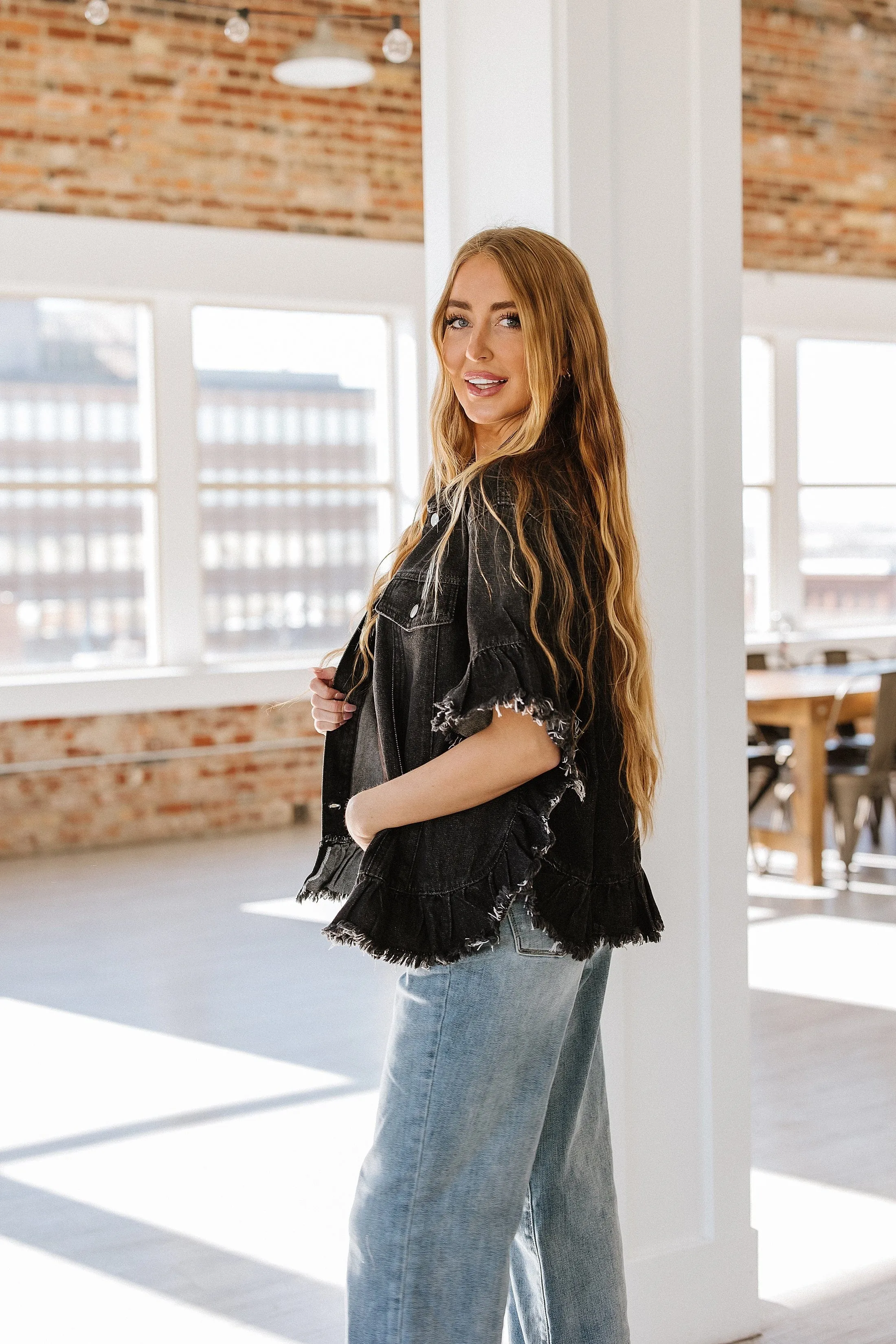 Cassy Short Sleeve Denim Jacket | DROPSHIP