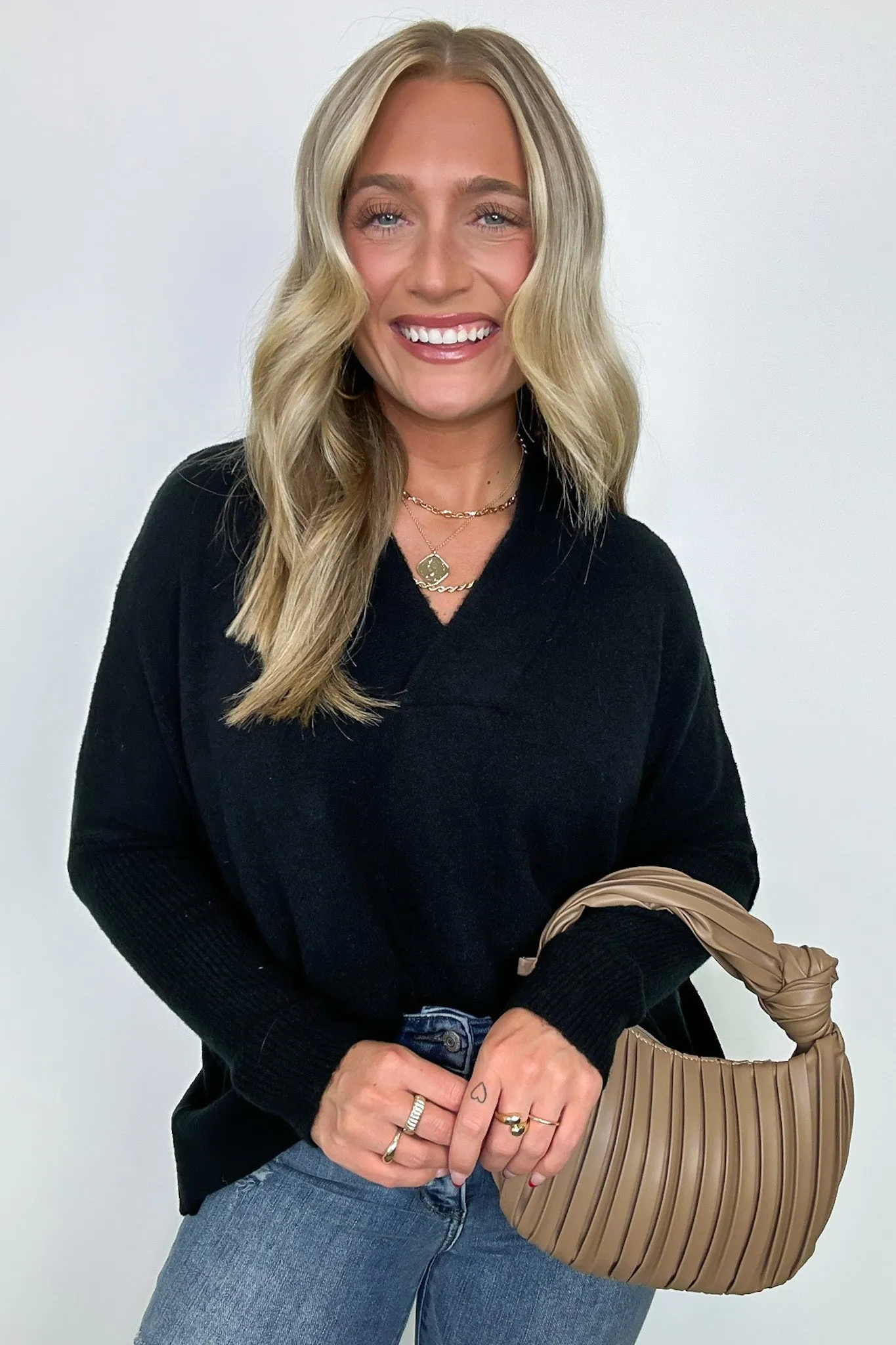 Cayden Oversized V-Neck Sweater - FINAL SALE