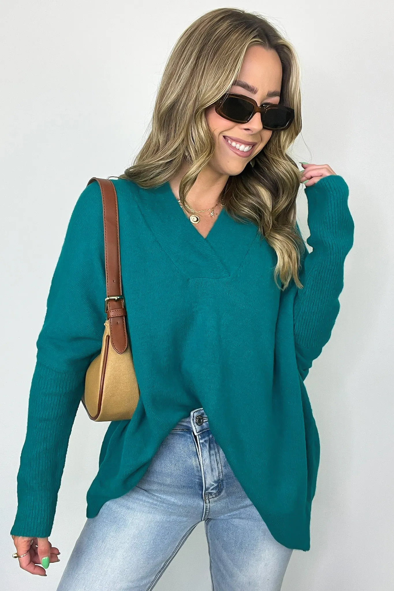 Cayden Oversized V-Neck Sweater - FINAL SALE