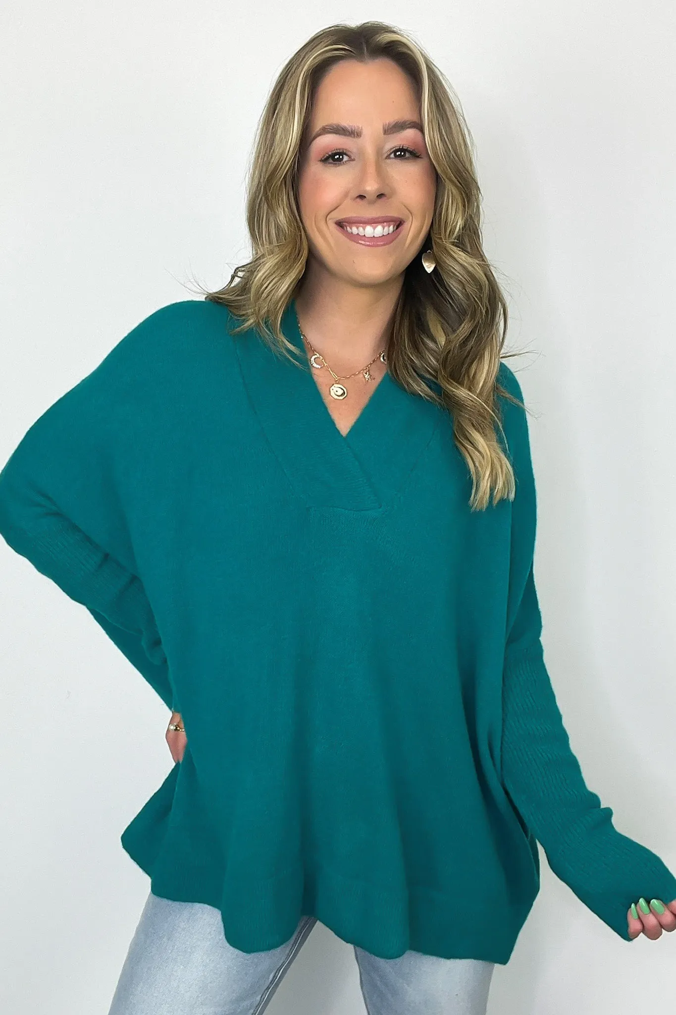 Cayden Oversized V-Neck Sweater - FINAL SALE