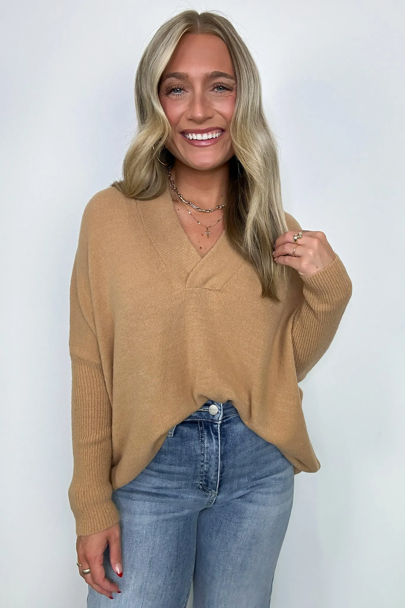 Cayden Oversized V-Neck Sweater - FINAL SALE