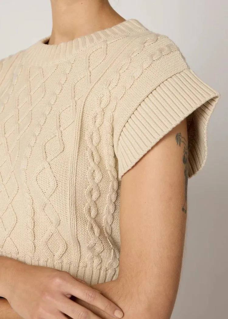 Cleobella GiGi Sweater Vest- Cream