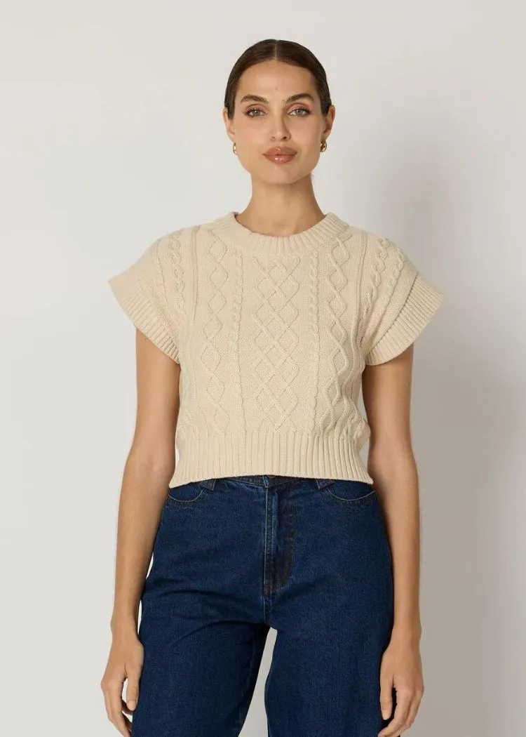 Cleobella GiGi Sweater Vest- Cream