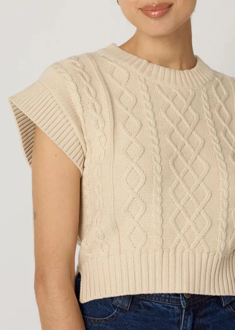 Cleobella GiGi Sweater Vest- Cream