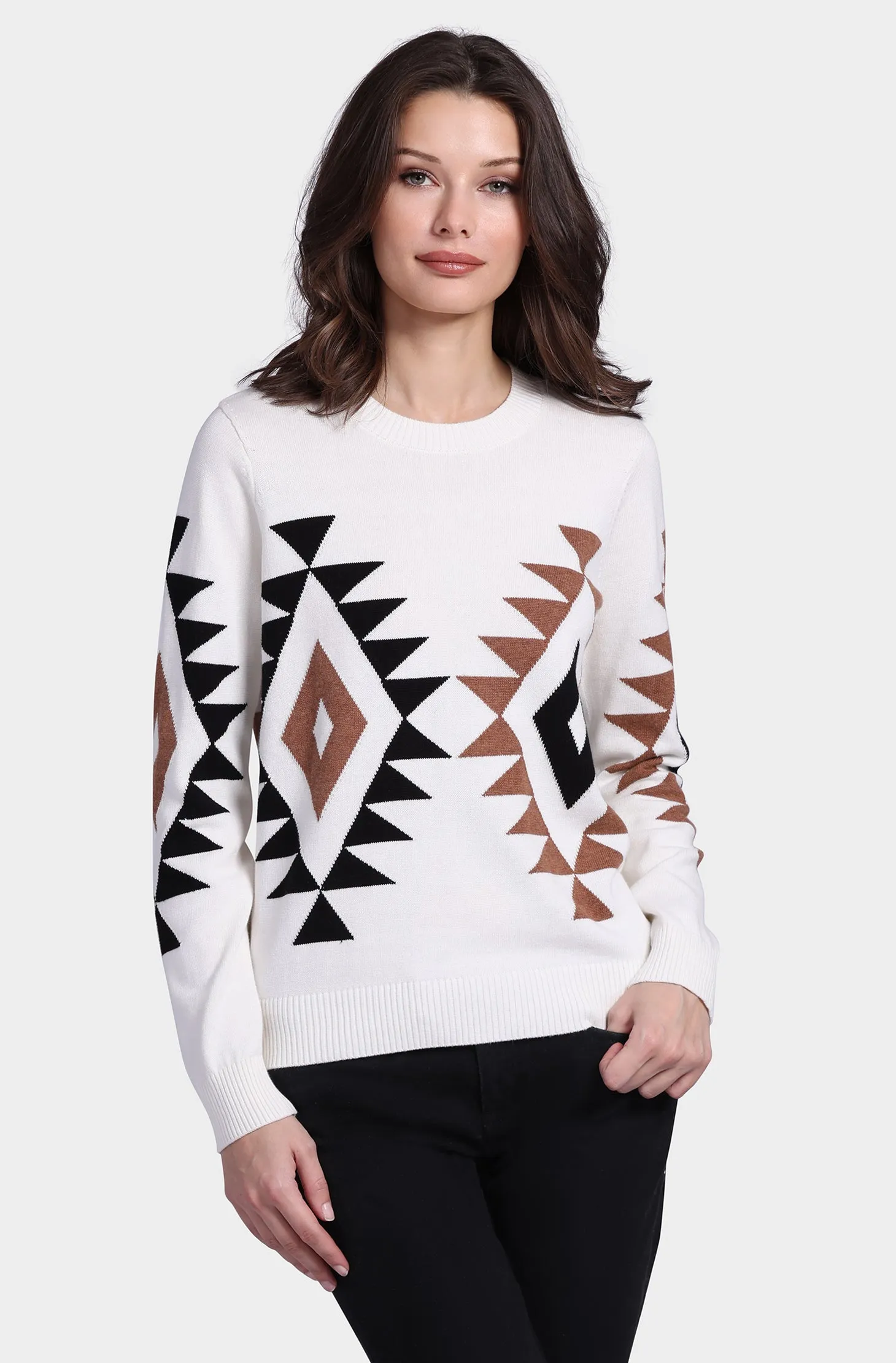 Cotton Aztec Crew Neck