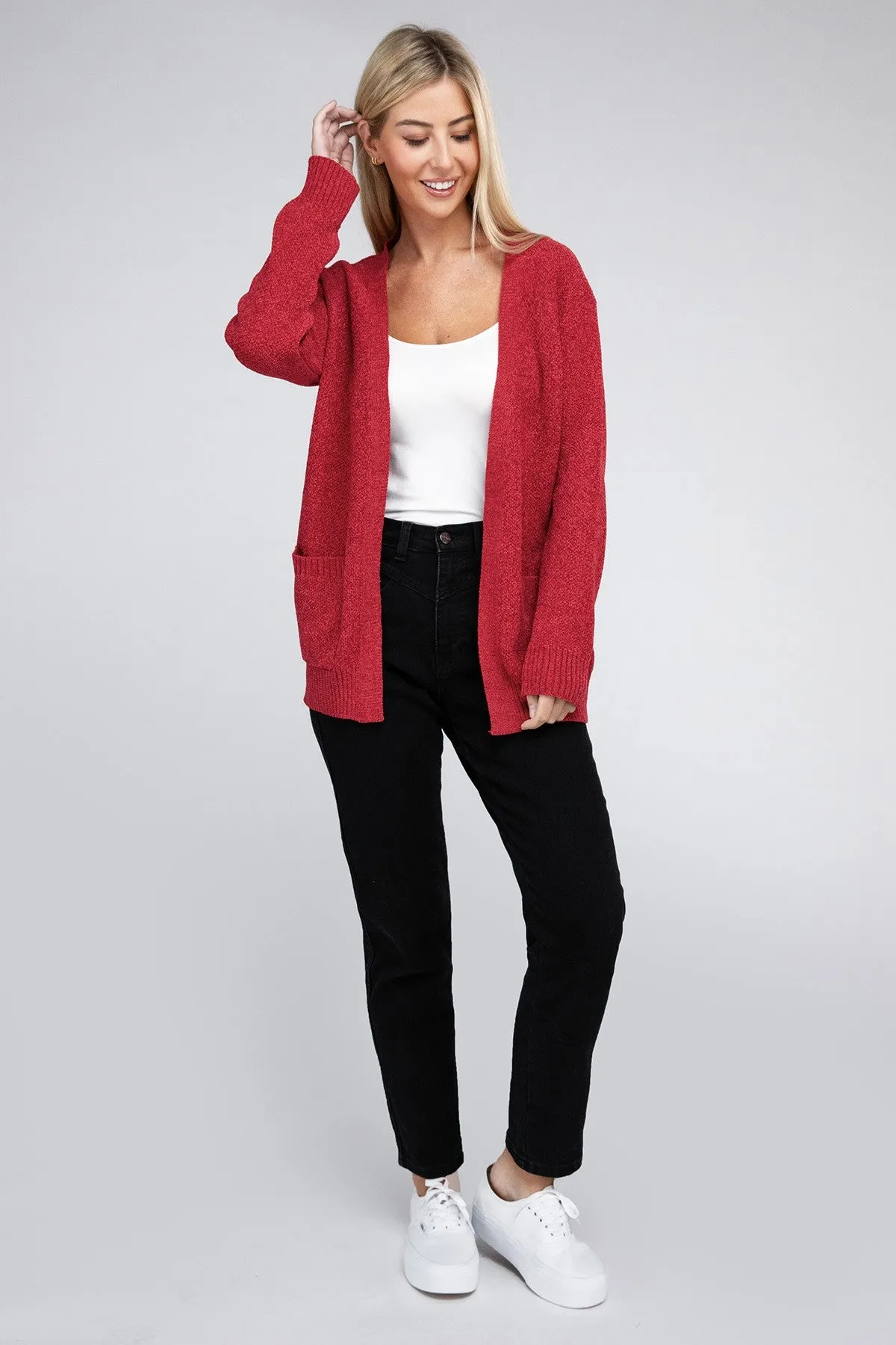 Cozy Chic Open Front Cardigan