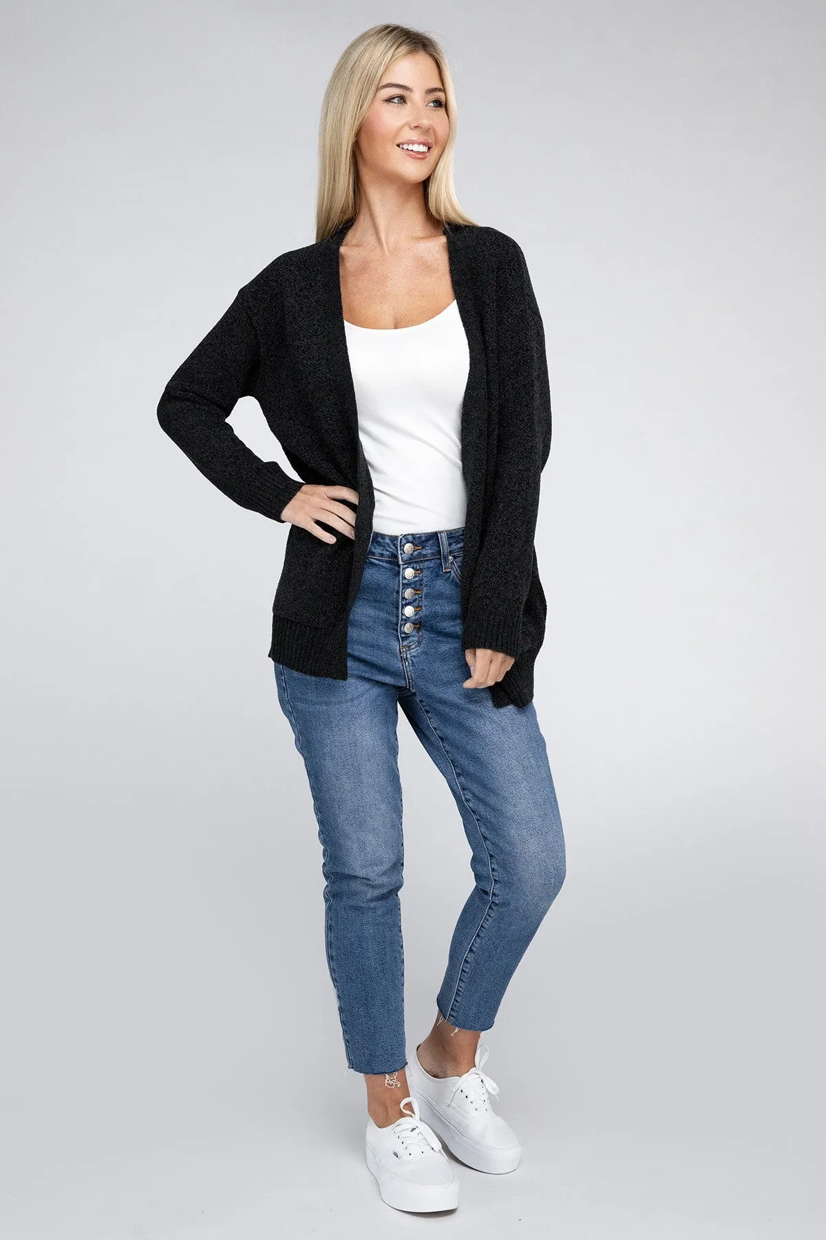 Cozy Chic Open Front Cardigan