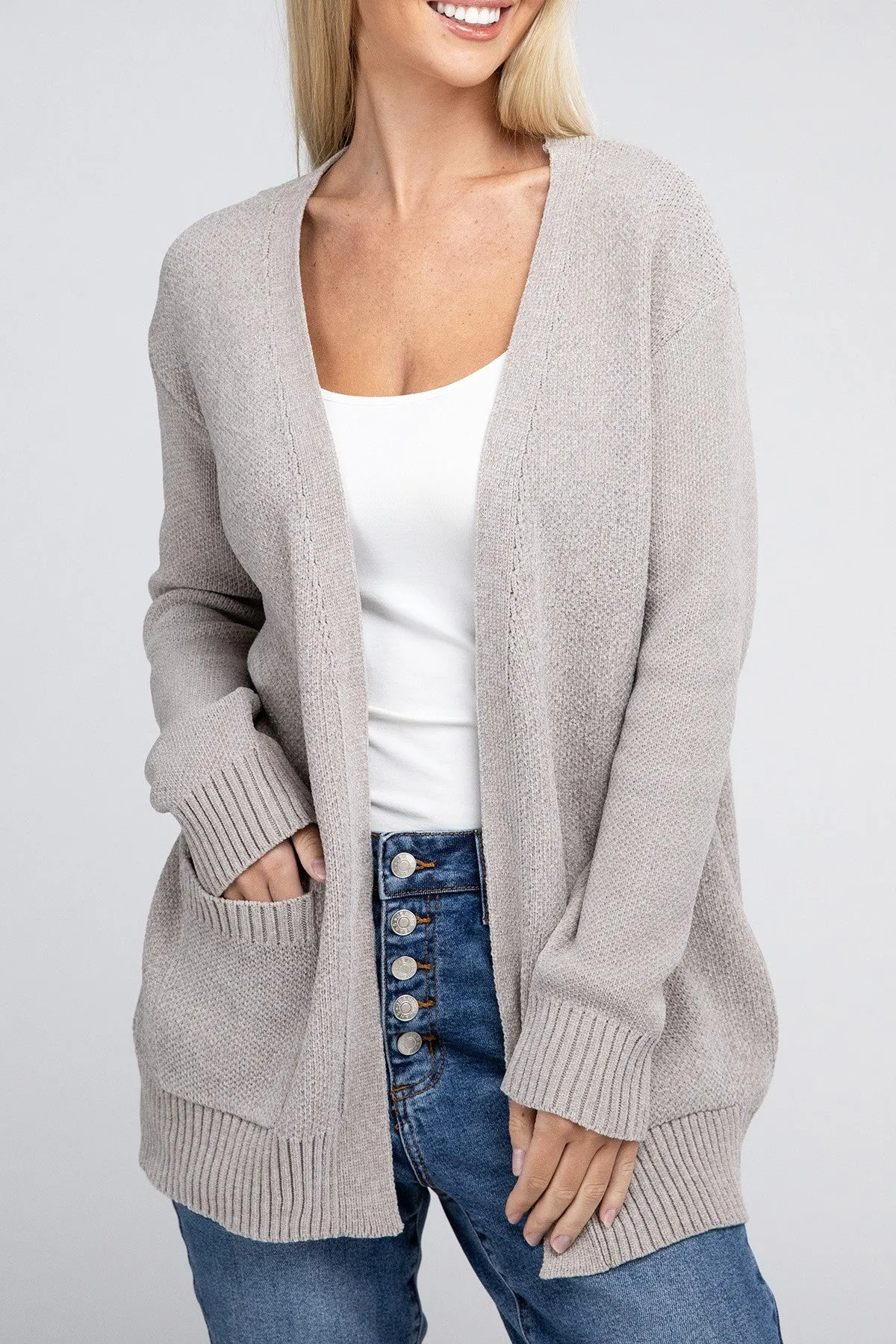 Cozy Chic Open Front Cardigan