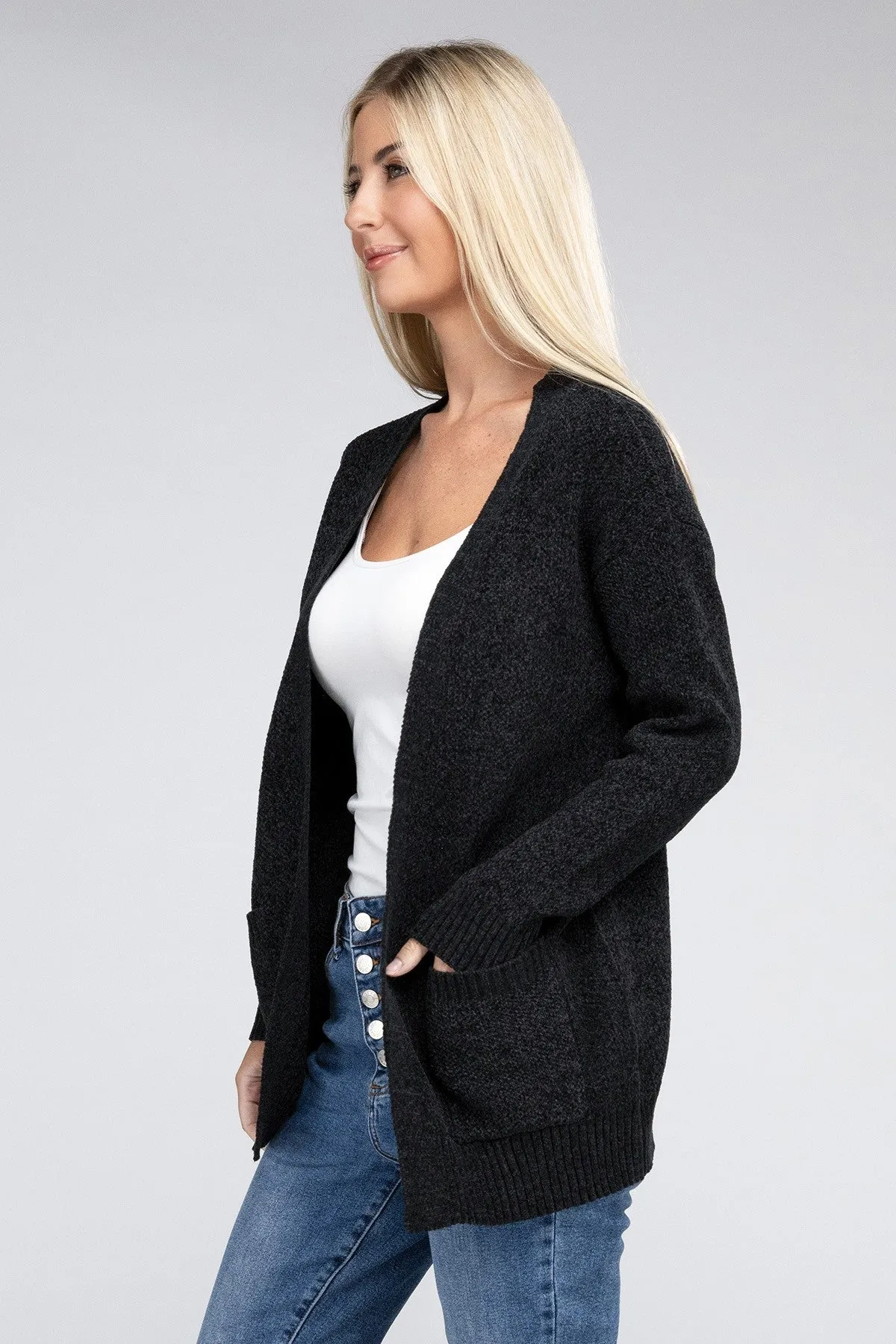 Cozy Chic Open Front Cardigan