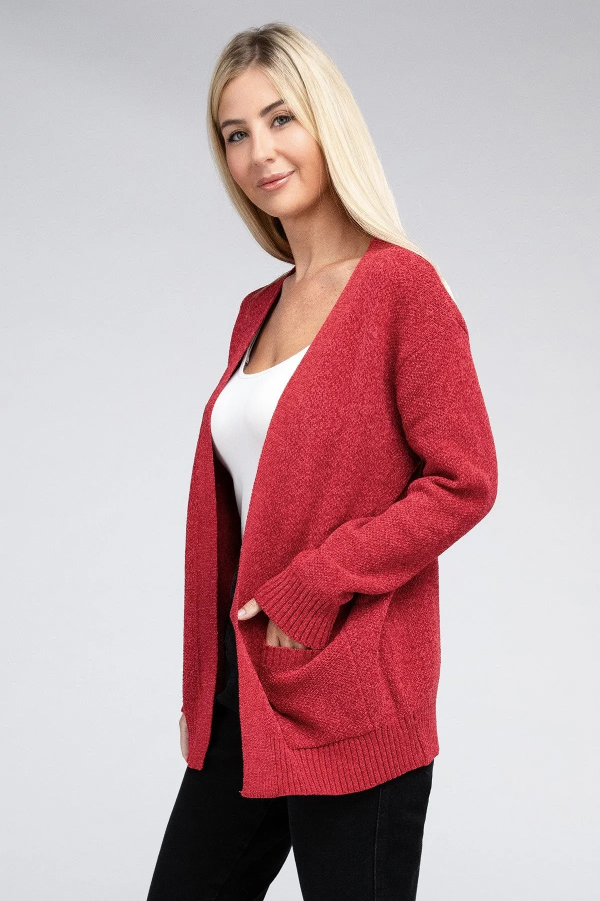 Cozy Chic Open Front Cardigan