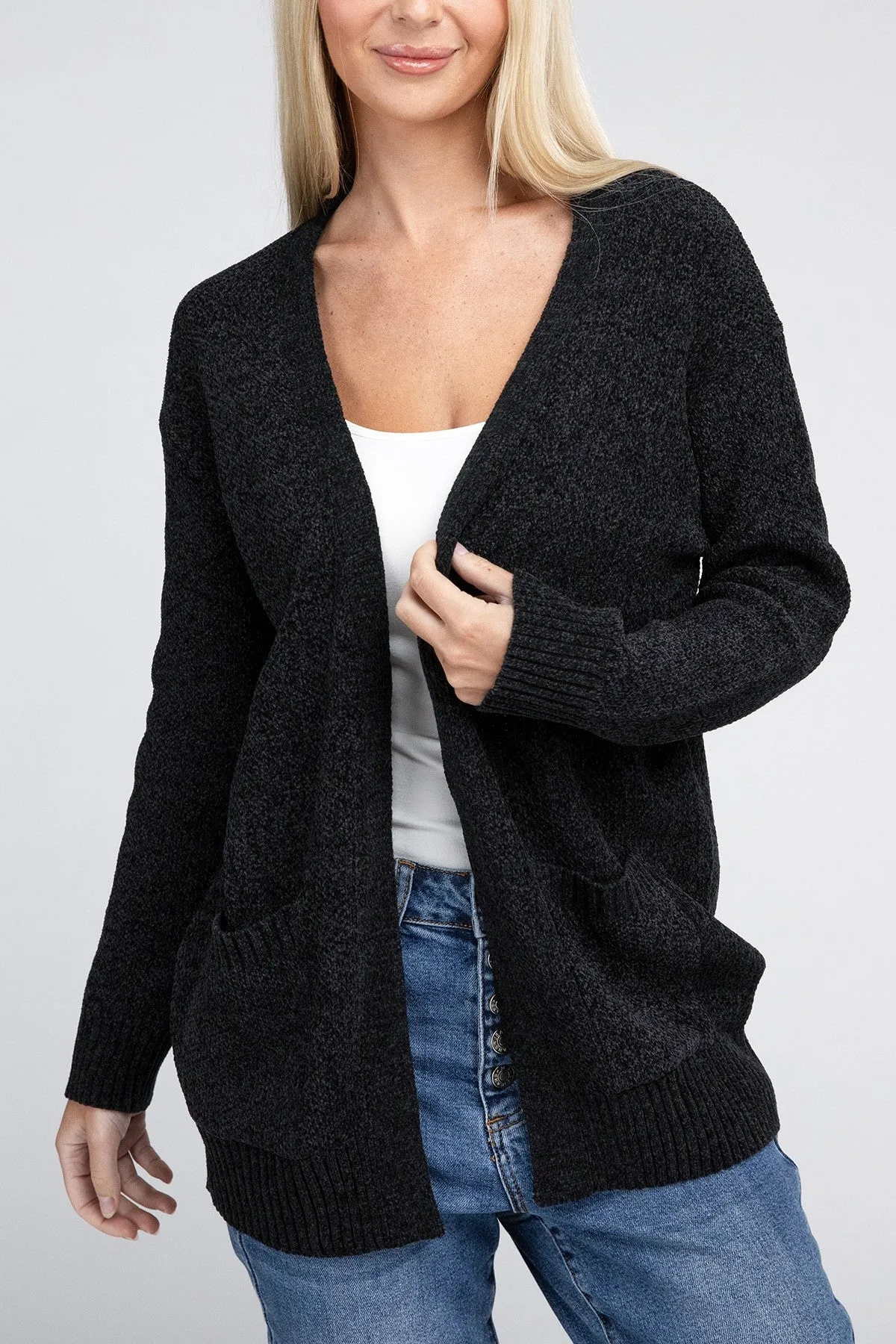 Cozy Chic Open Front Cardigan