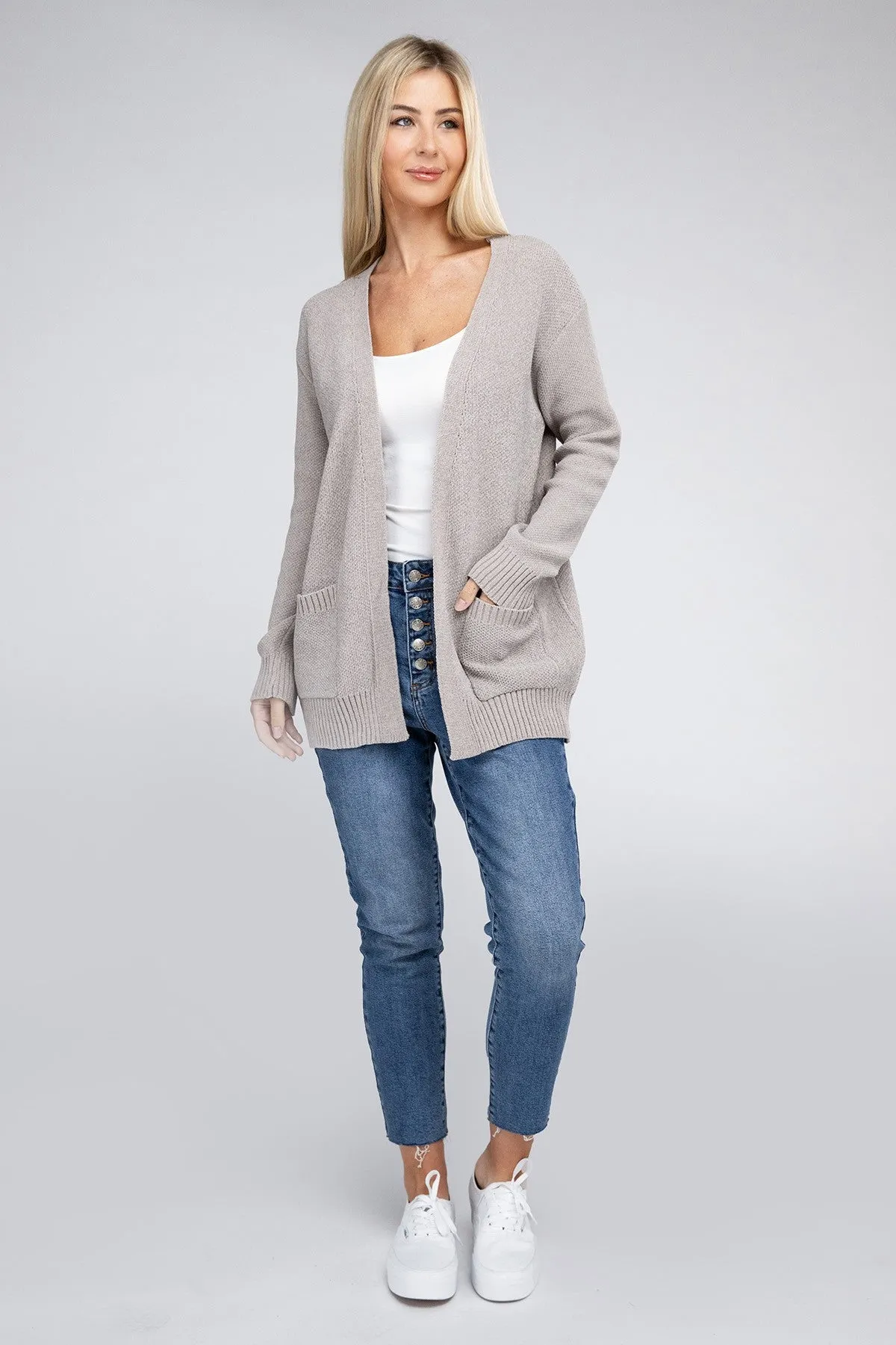 Cozy Chic Open Front Cardigan