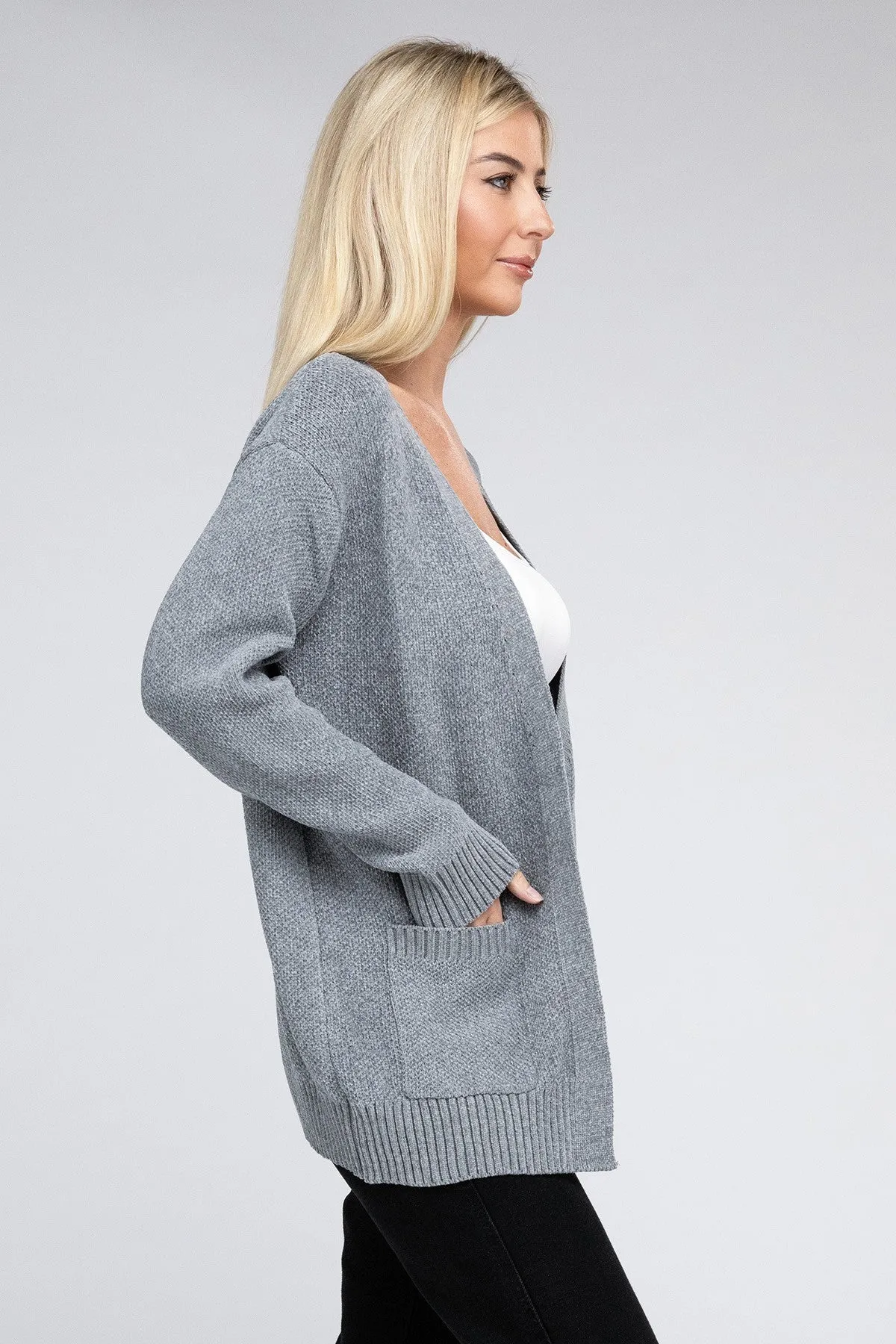 Cozy Chic Open Front Cardigan