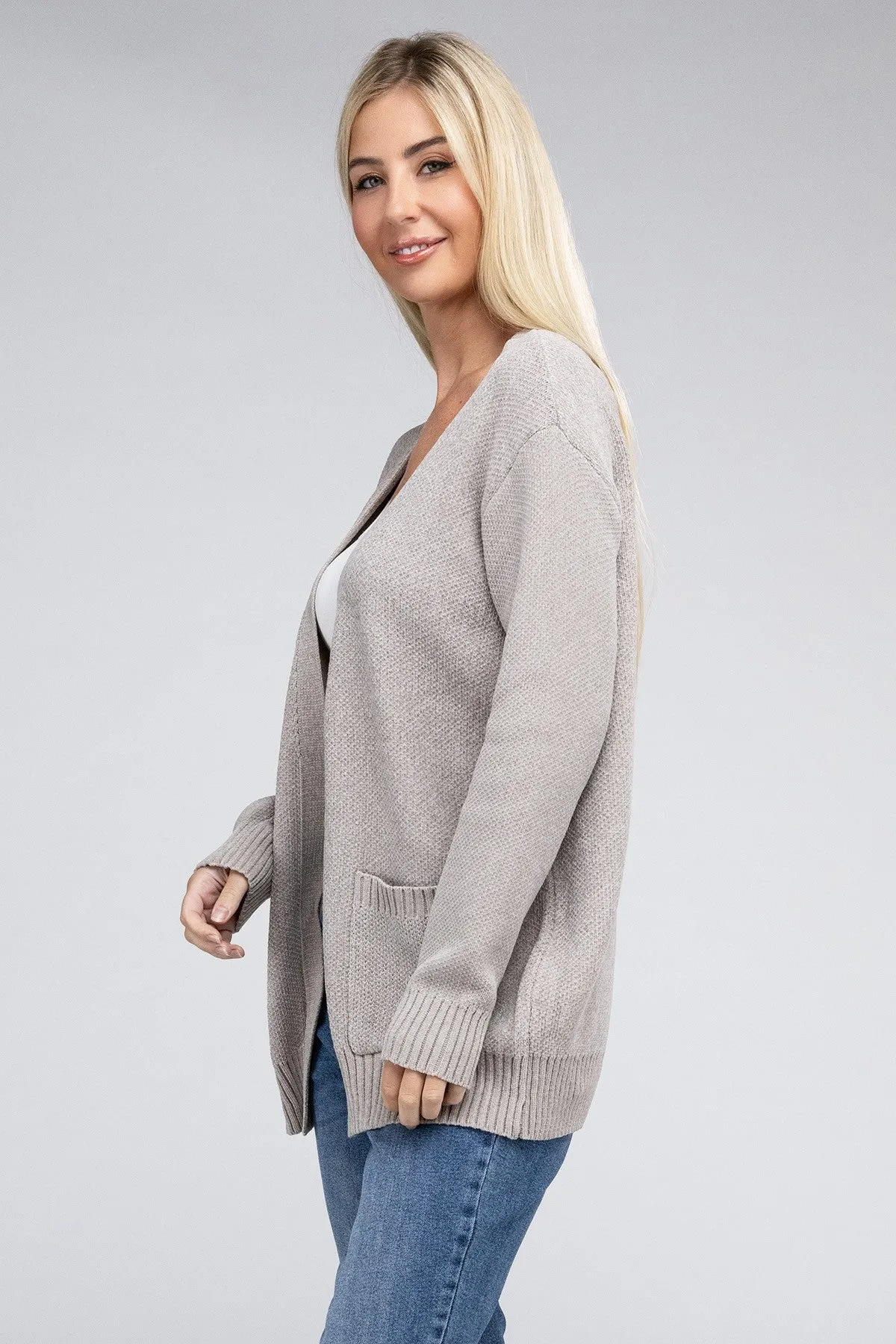 Cozy Chic Open Front Cardigan