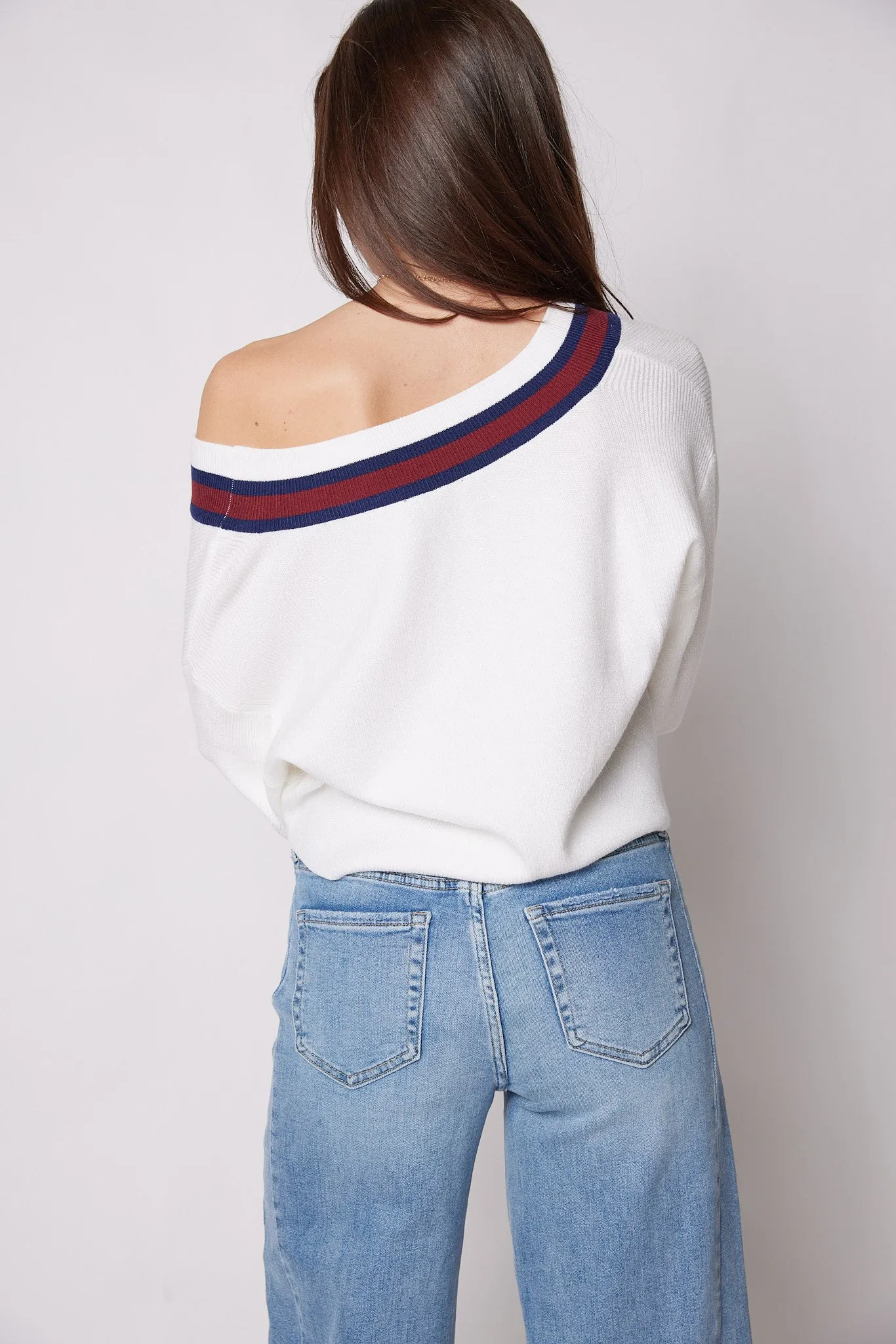 Devon Contrast Striped Sweater