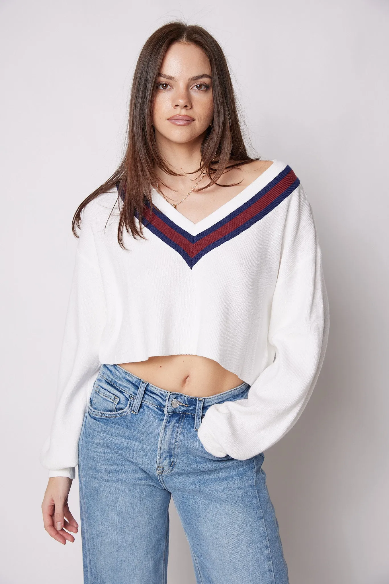 Devon Contrast Striped Sweater