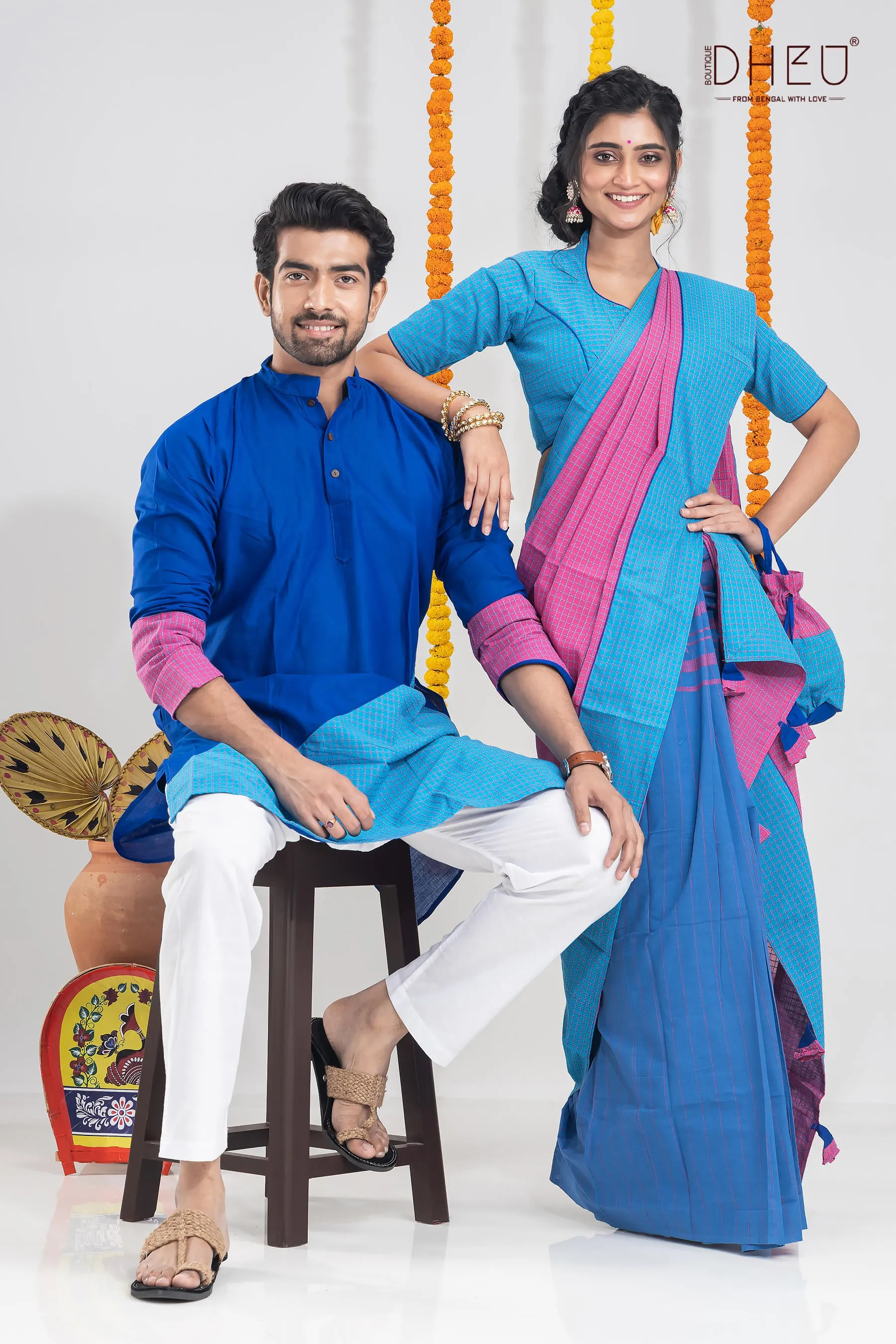 Dibratrir Kabya-Kurta-Mekhela Couple Set