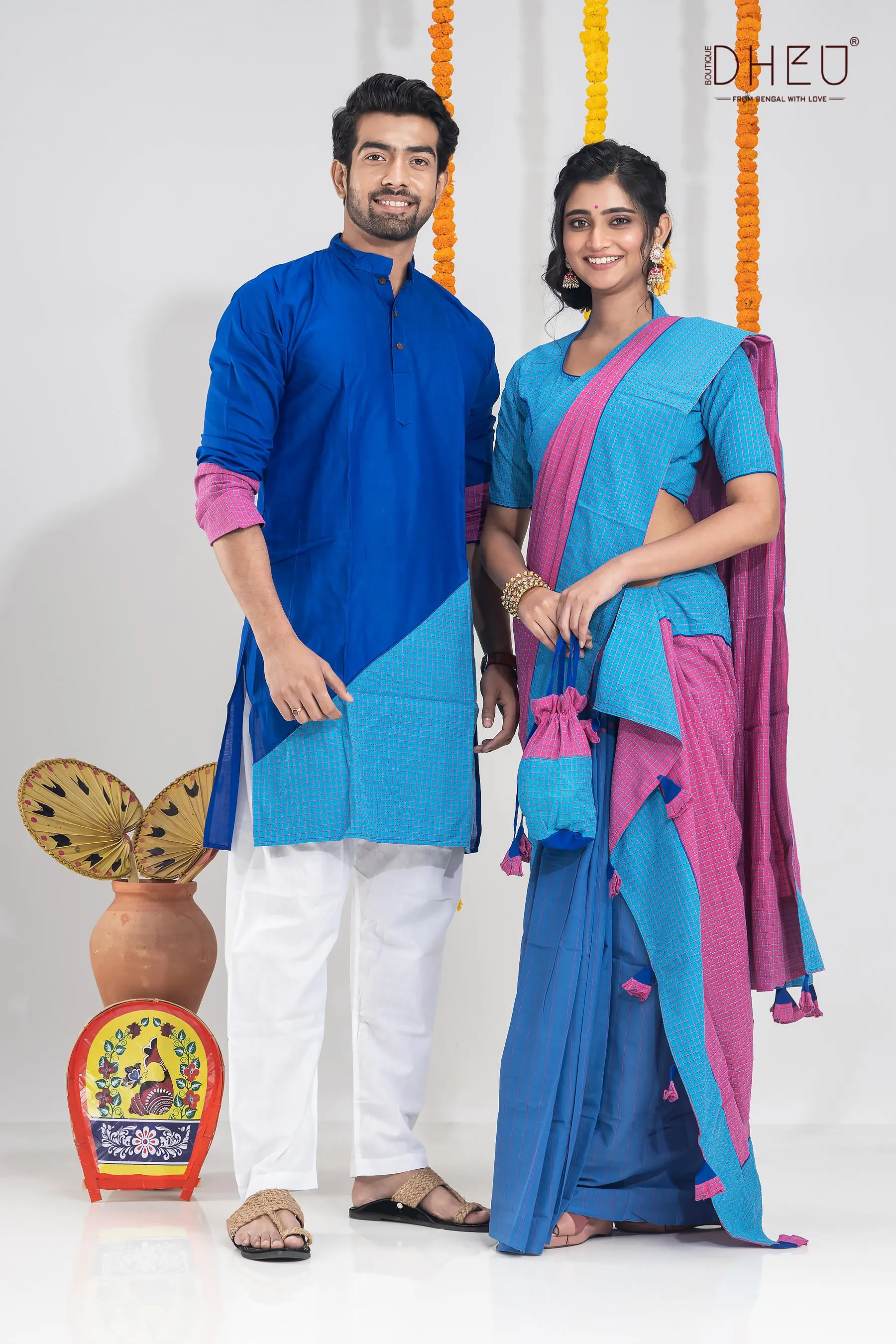 Dibratrir Kabya-Kurta-Mekhela Couple Set
