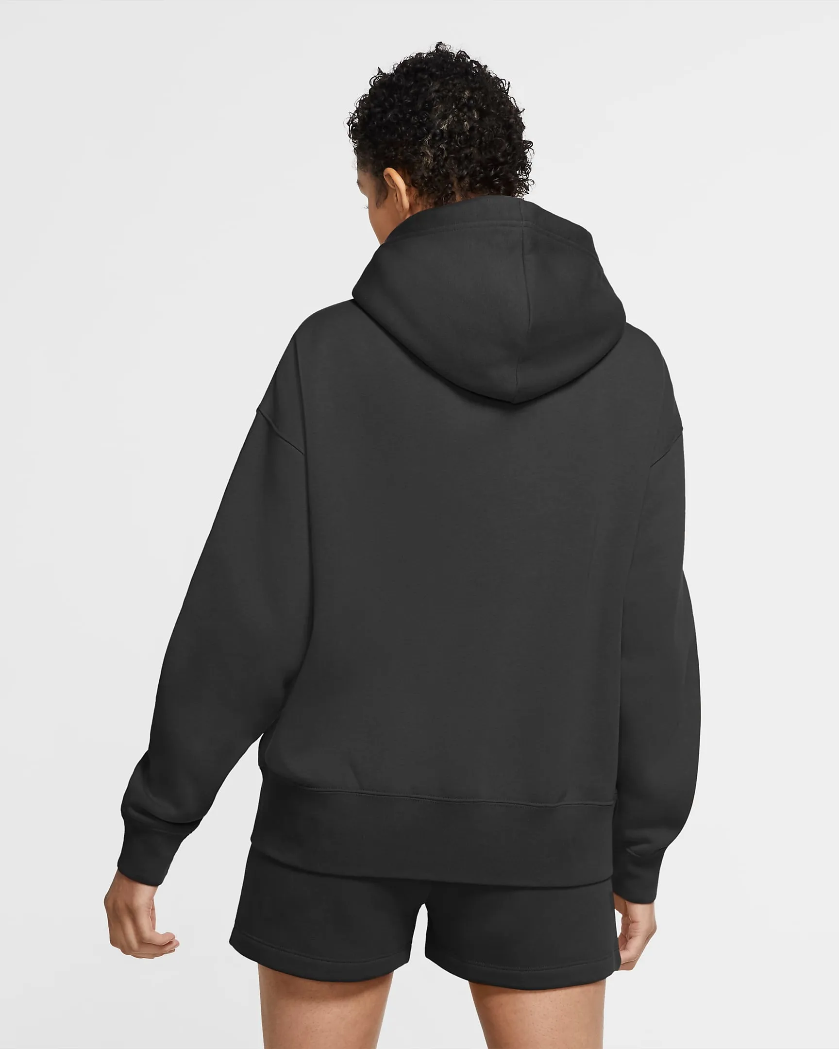 Fleece Hoodie (Black   White)