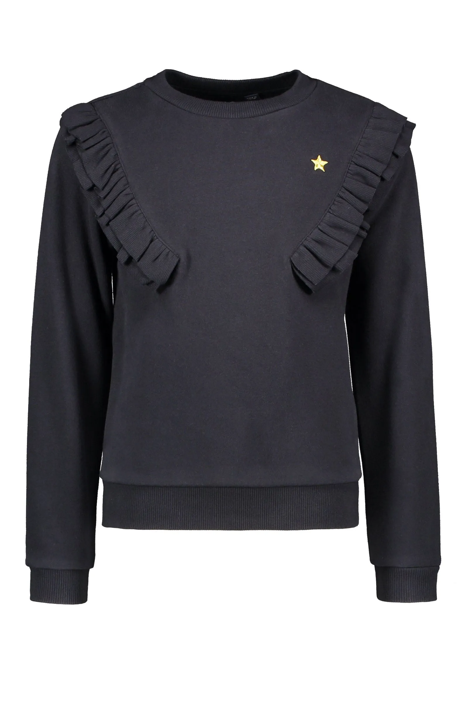 Flo Flo girls sweater fancy rib ruffle