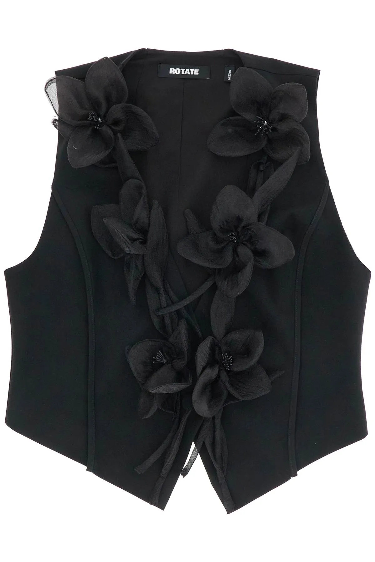 Floral Appliqué Vest