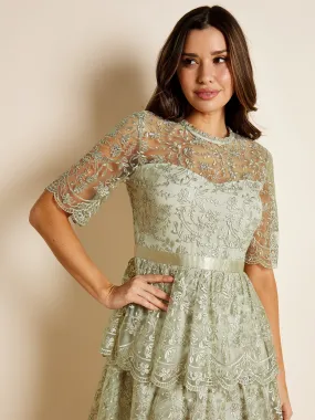 GWD Saffron Embroidered Lace Midi Dress
