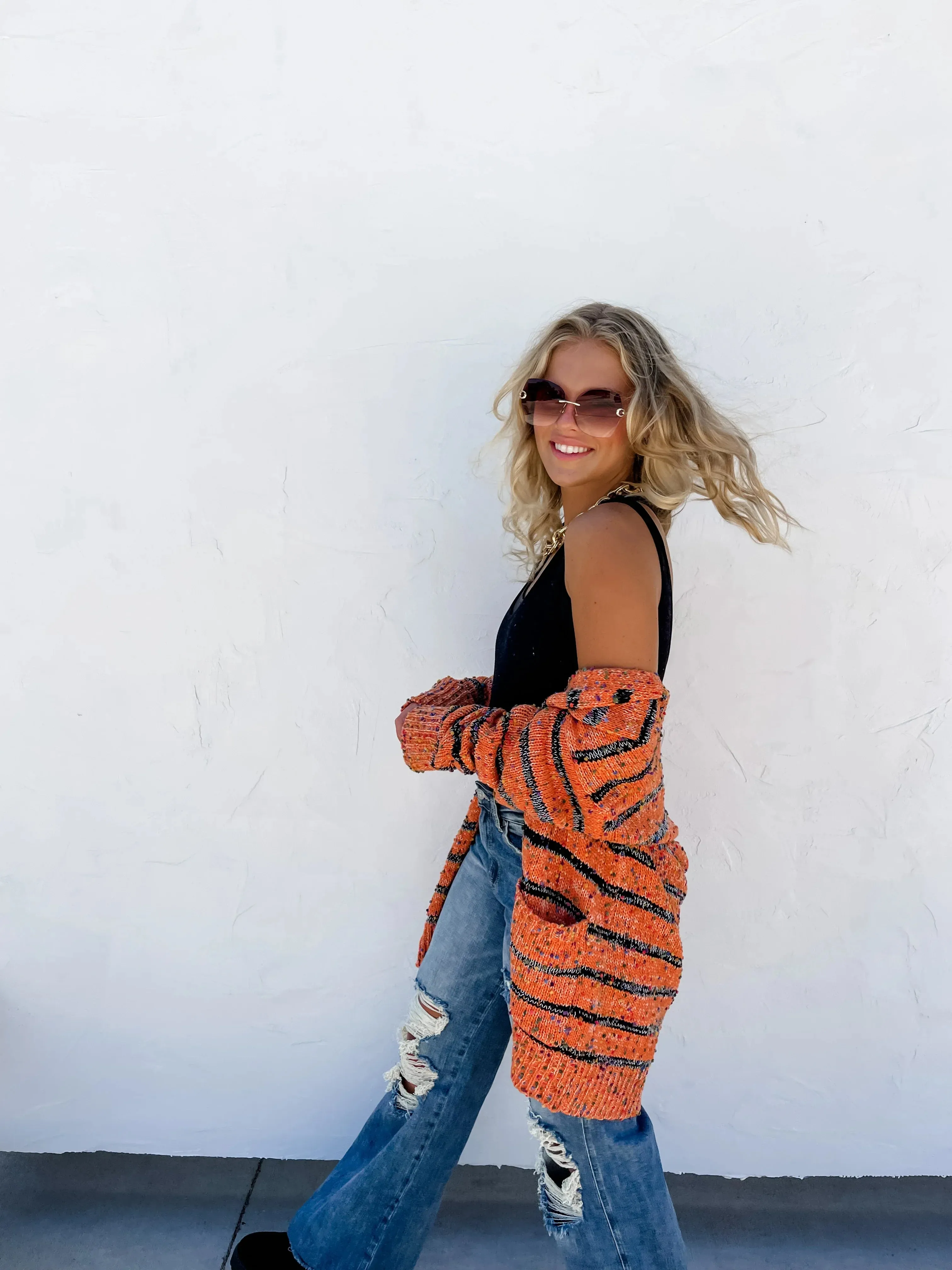 Hazel Blues® |  Stripe Miley Dot Cardigan In Assorted Colors