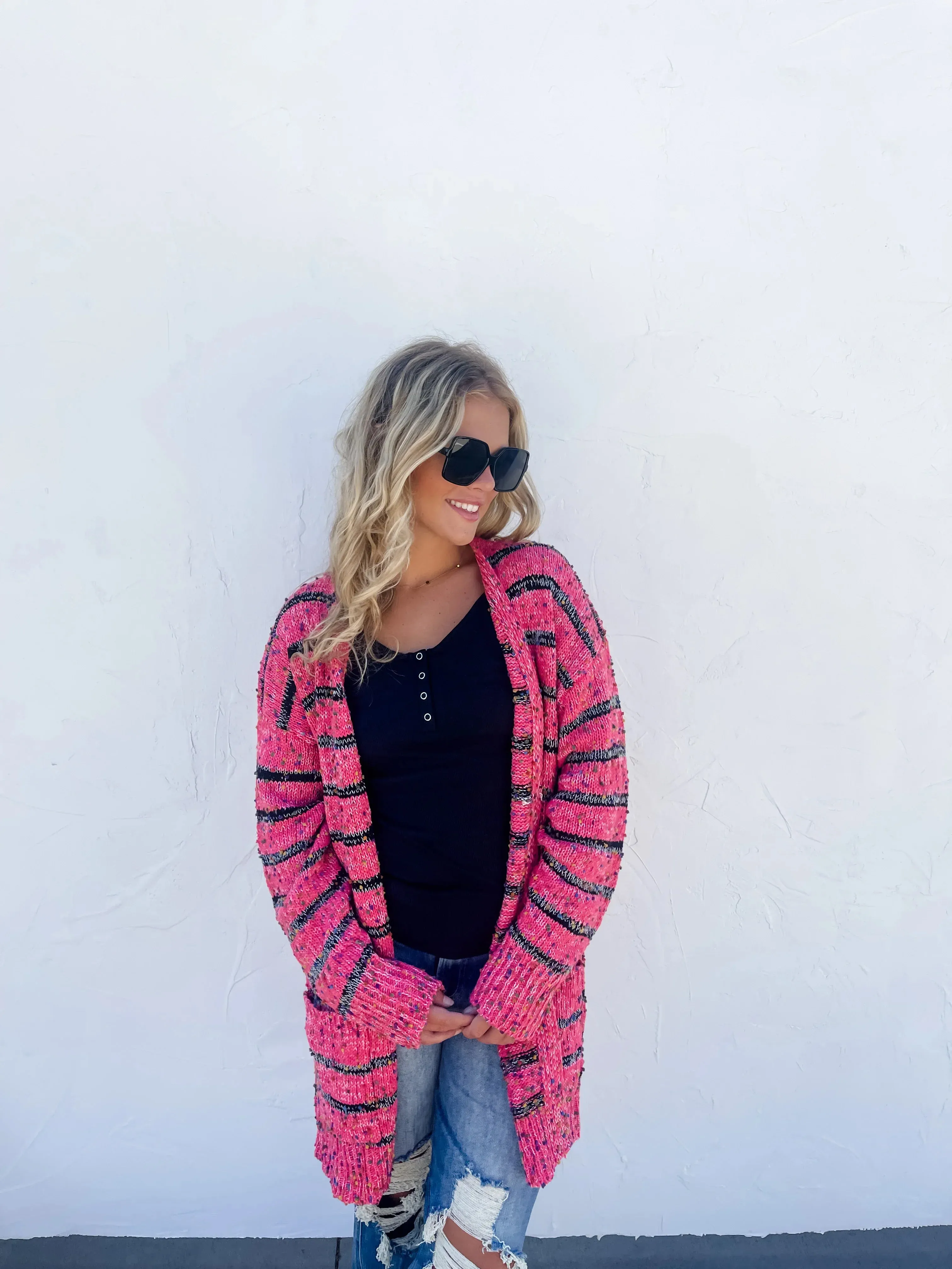 Hazel Blues® |  Stripe Miley Dot Cardigan In Assorted Colors