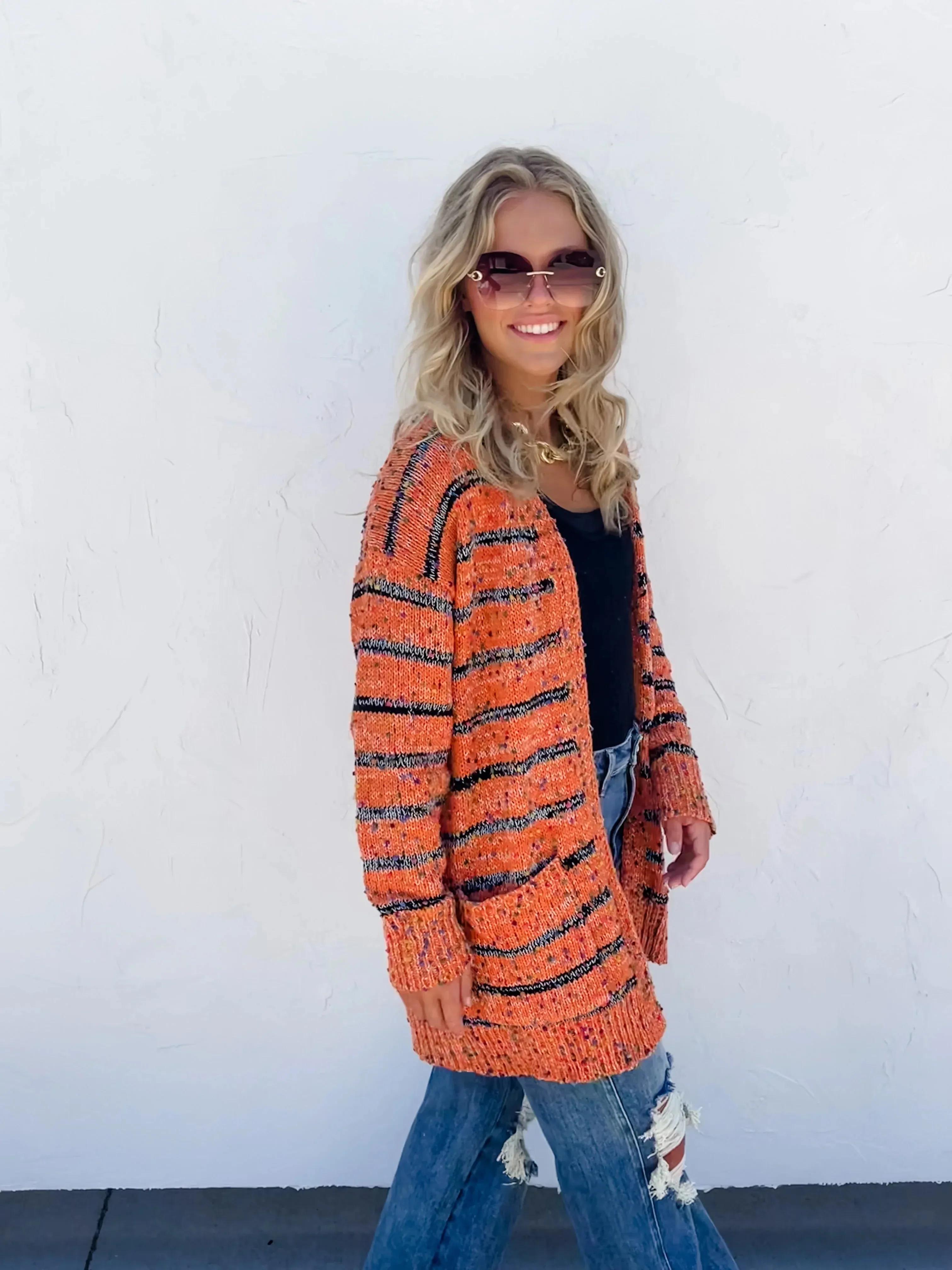 Hazel Blues® |  Stripe Miley Dot Cardigan In Assorted Colors