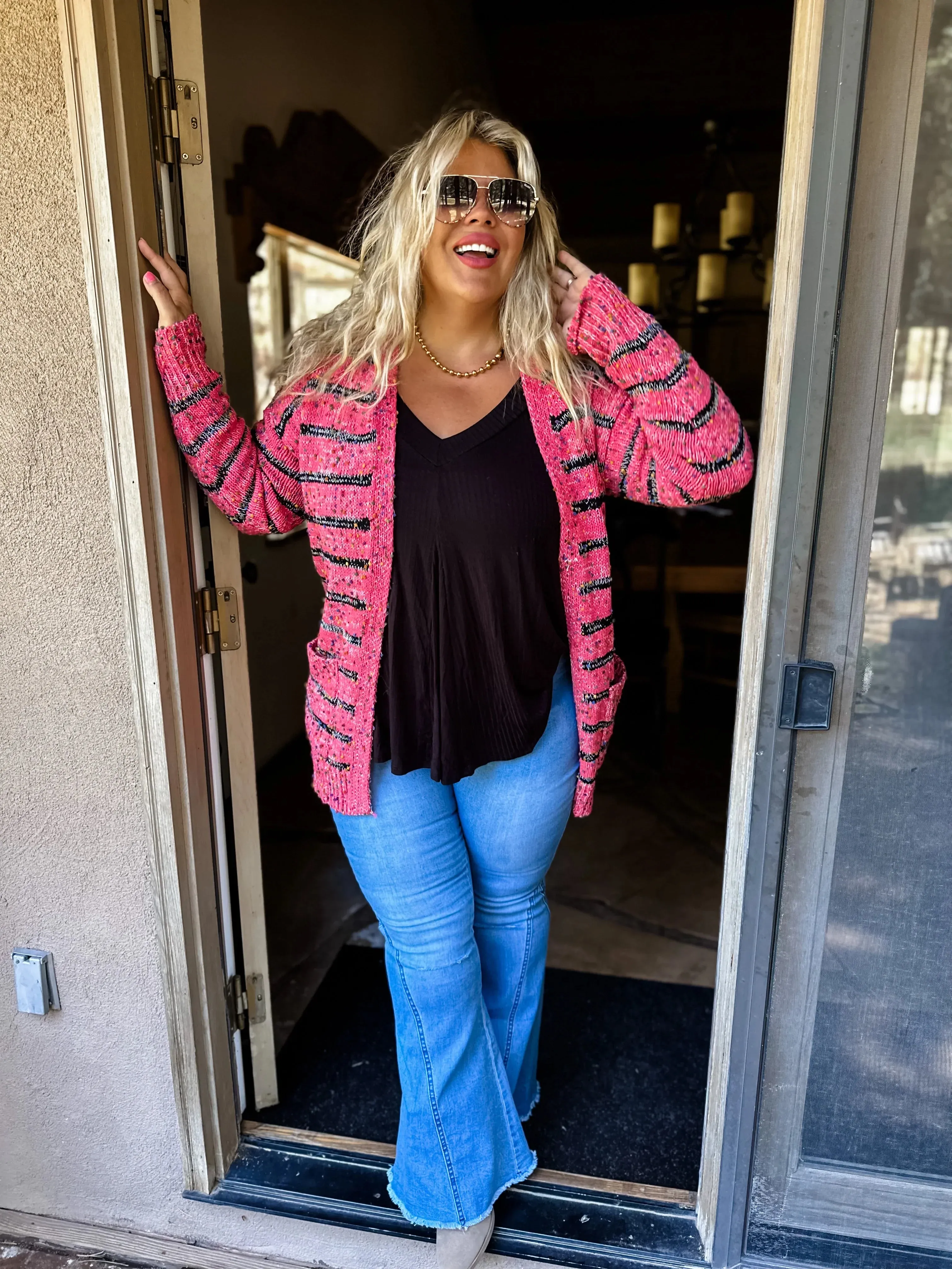 Hazel Blues® |  Stripe Miley Dot Cardigan In Assorted Colors