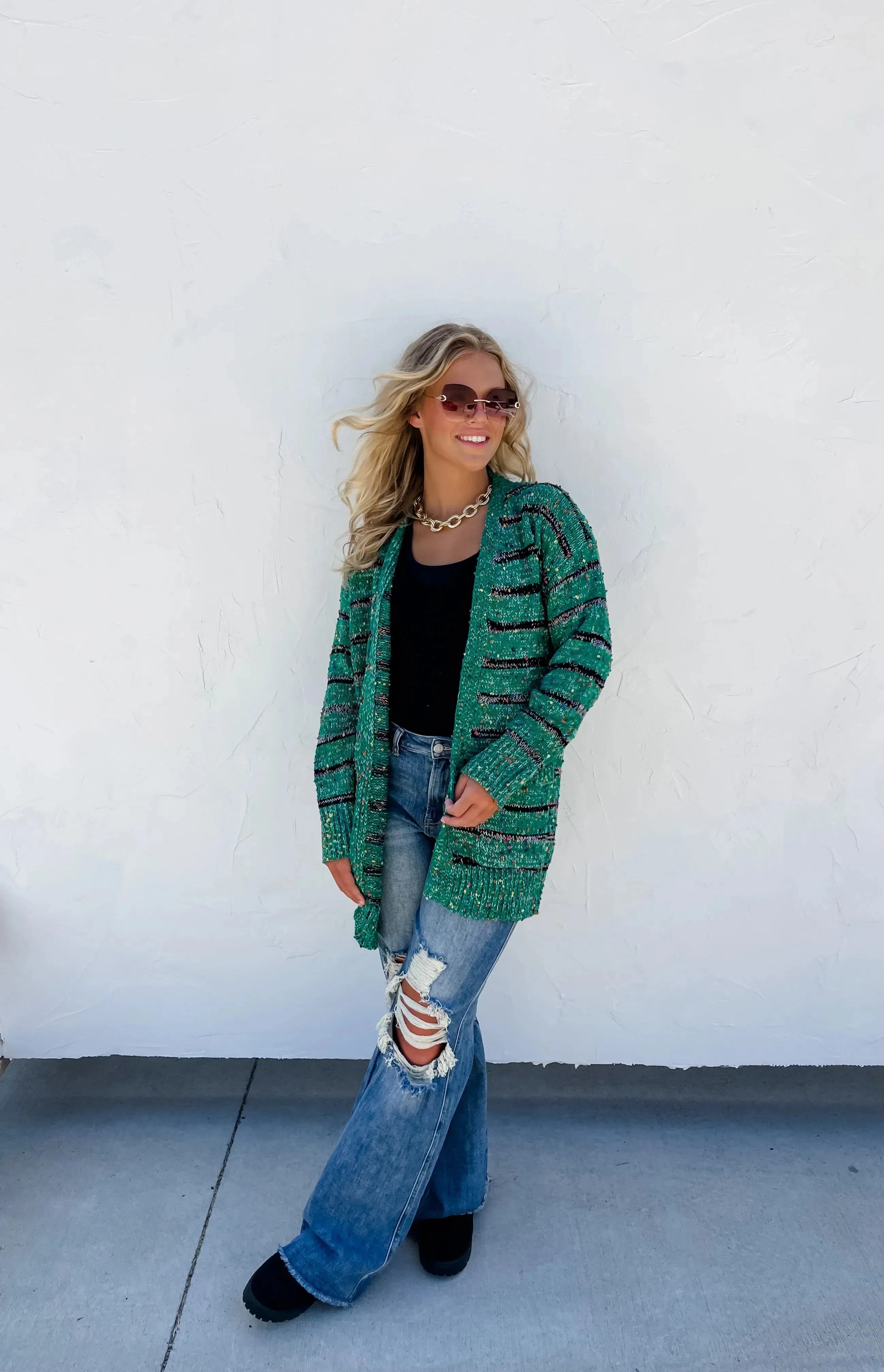 Hazel Blues® |  Stripe Miley Dot Cardigan In Assorted Colors