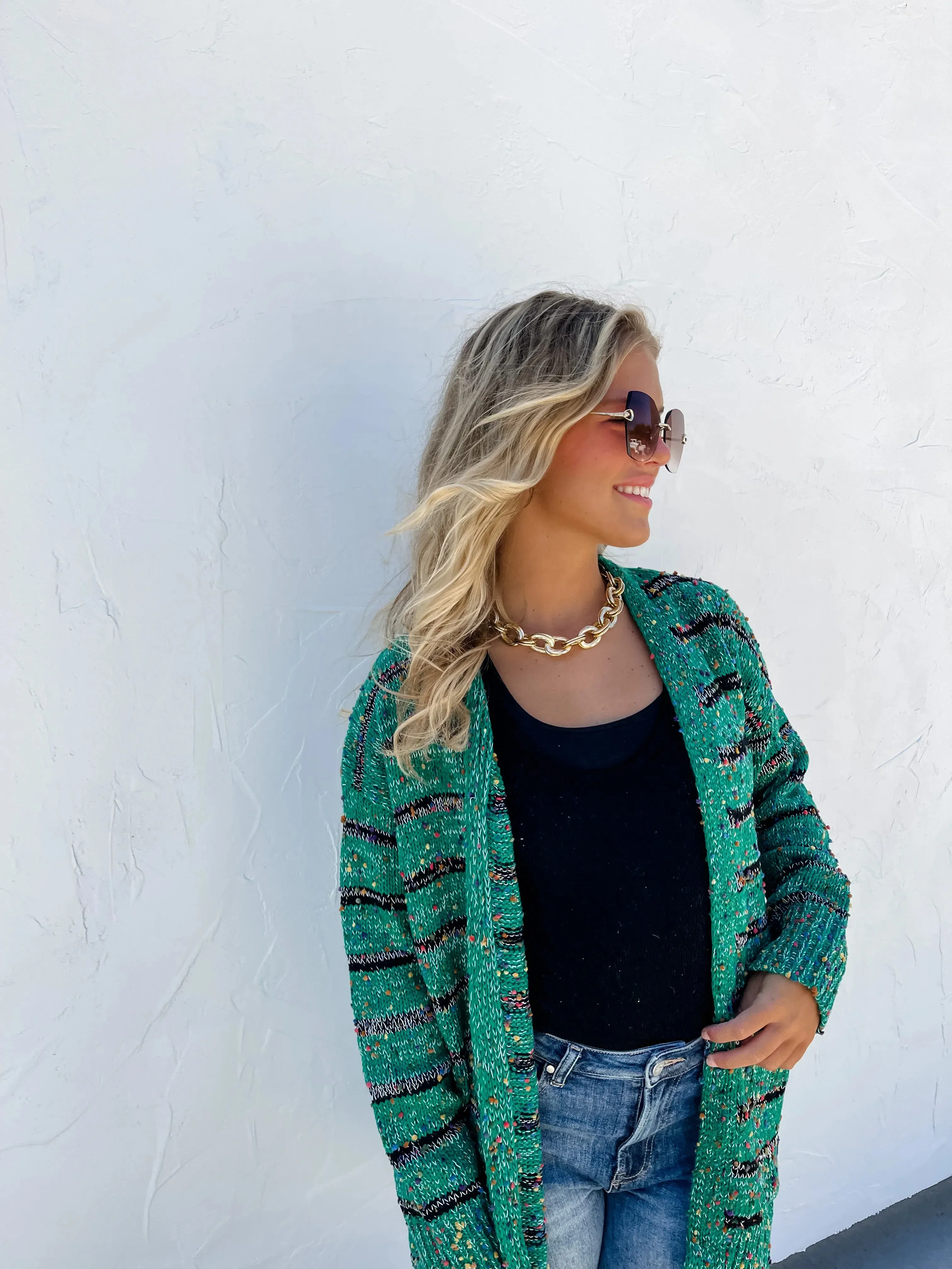 Hazel Blues® |  Stripe Miley Dot Cardigan In Assorted Colors