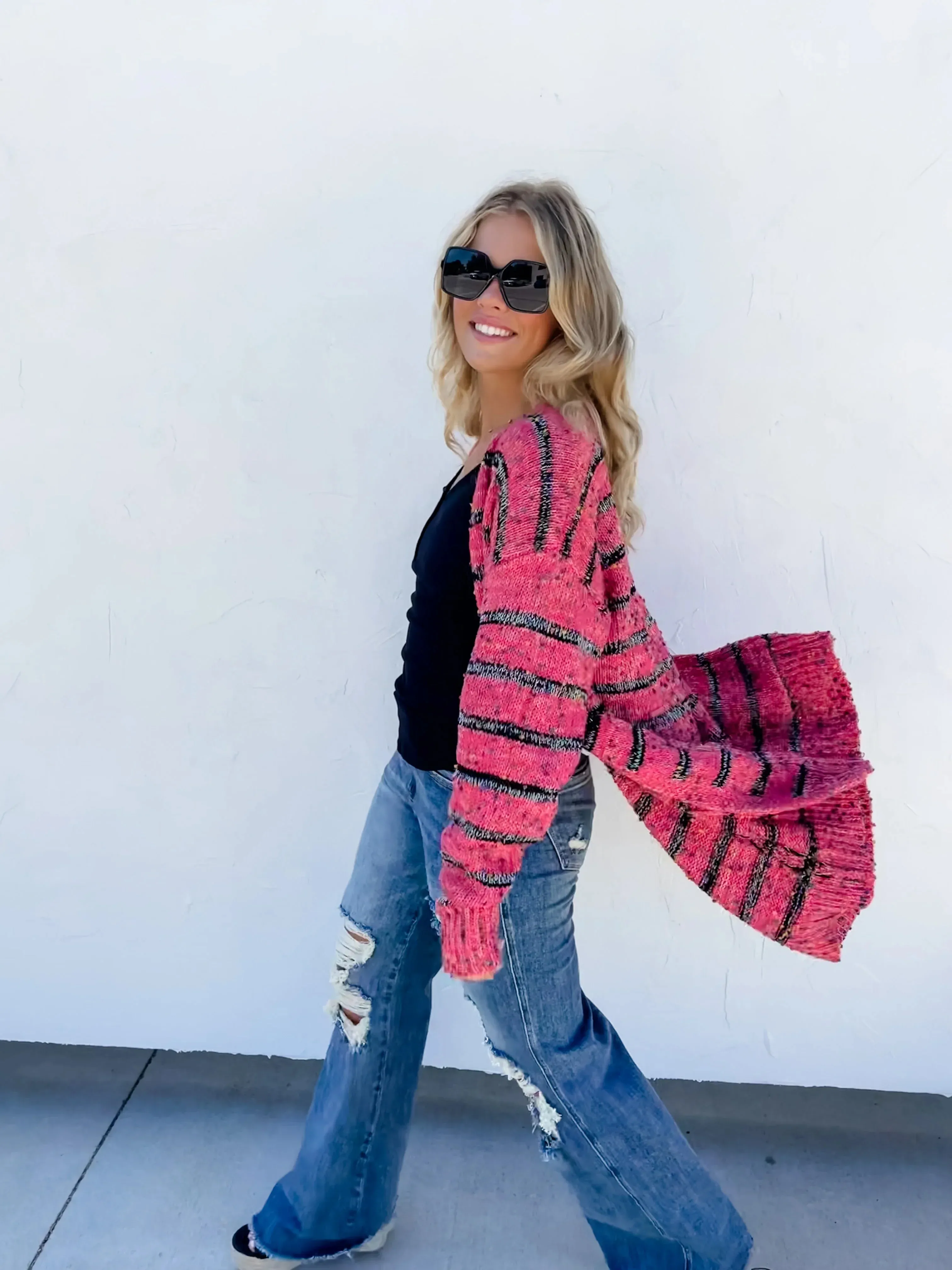 Hazel Blues® |  Stripe Miley Dot Cardigan In Assorted Colors