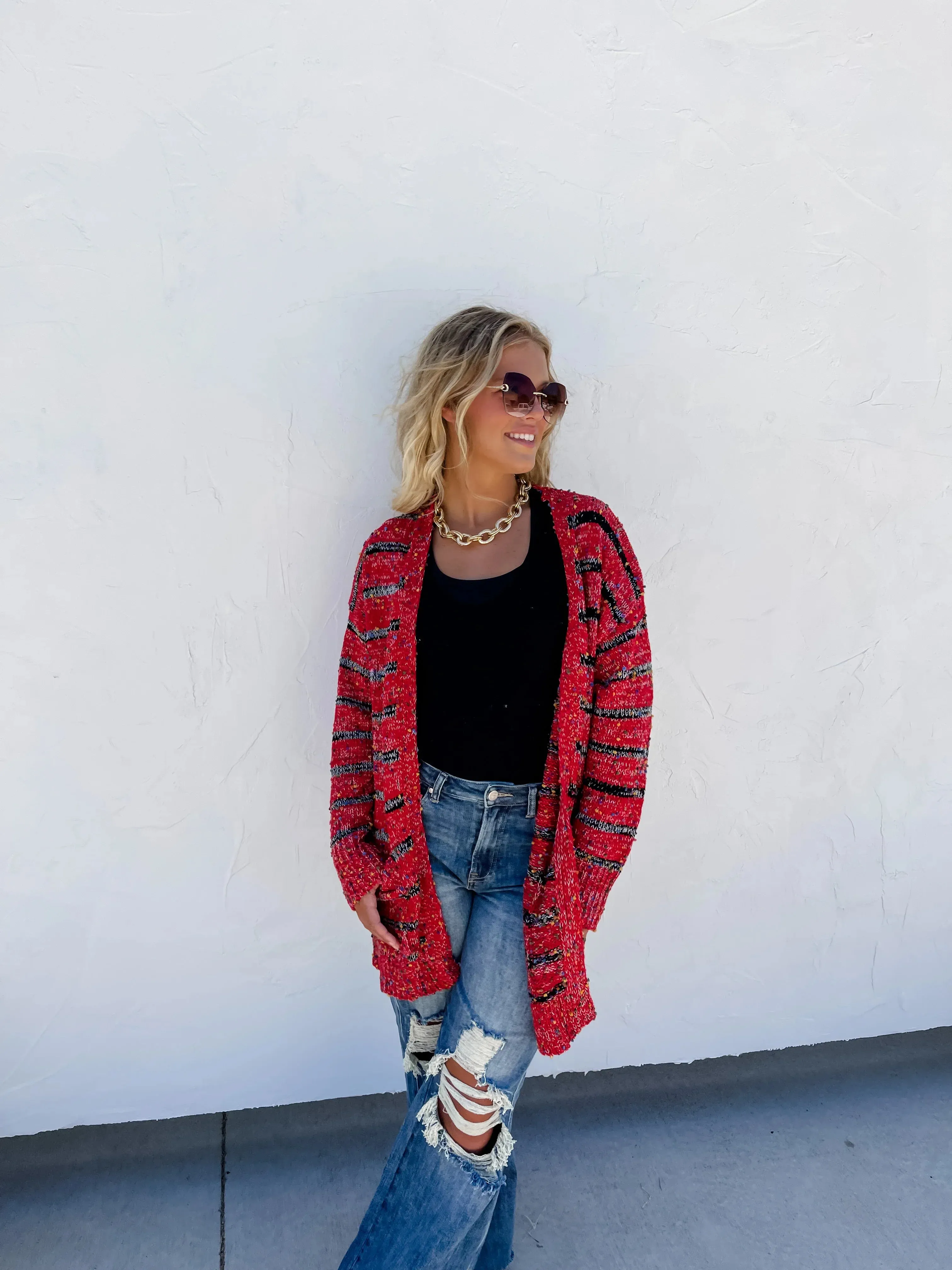 Hazel Blues® |  Stripe Miley Dot Cardigan In Assorted Colors