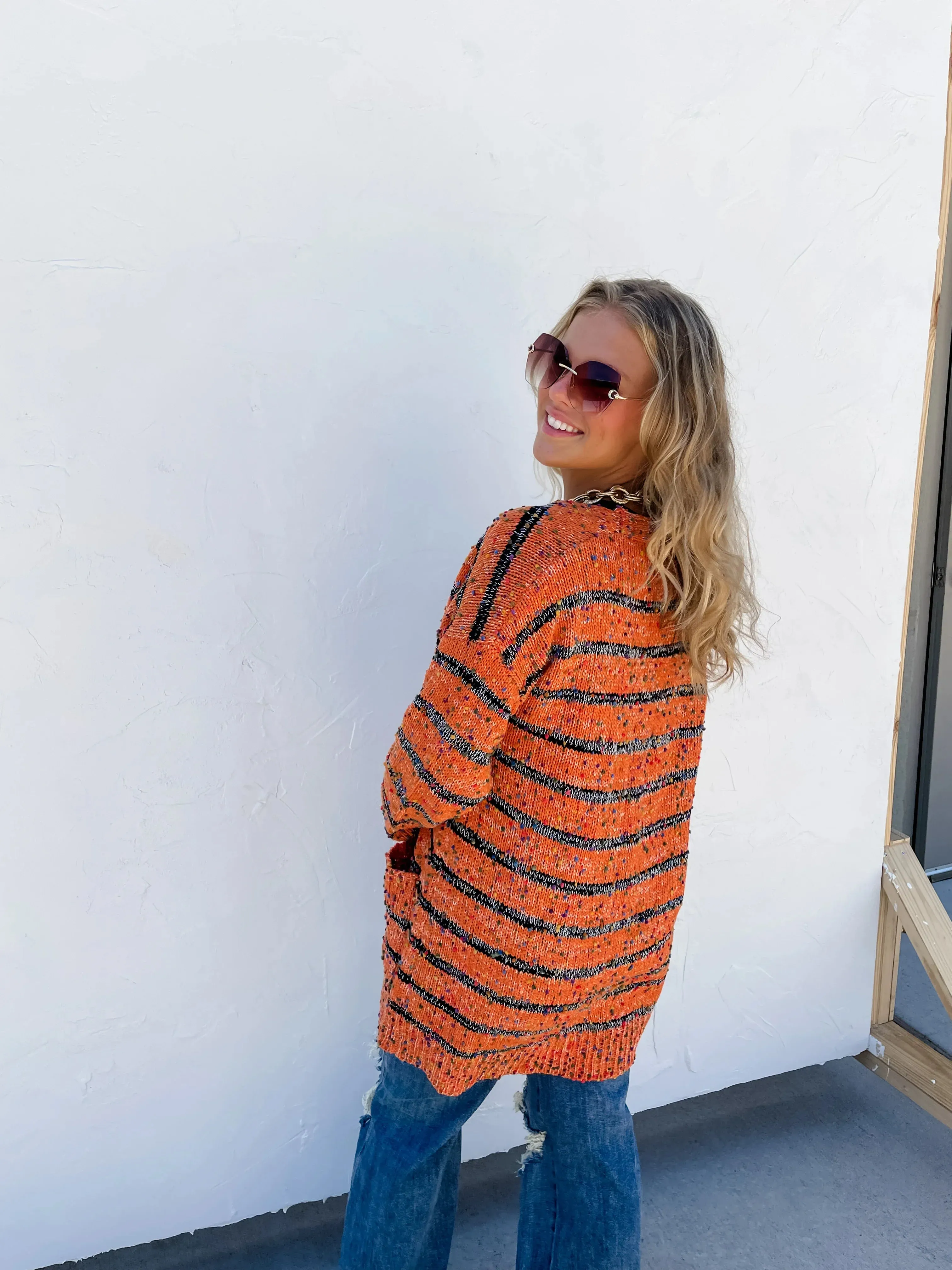 Hazel Blues® |  Stripe Miley Dot Cardigan In Assorted Colors