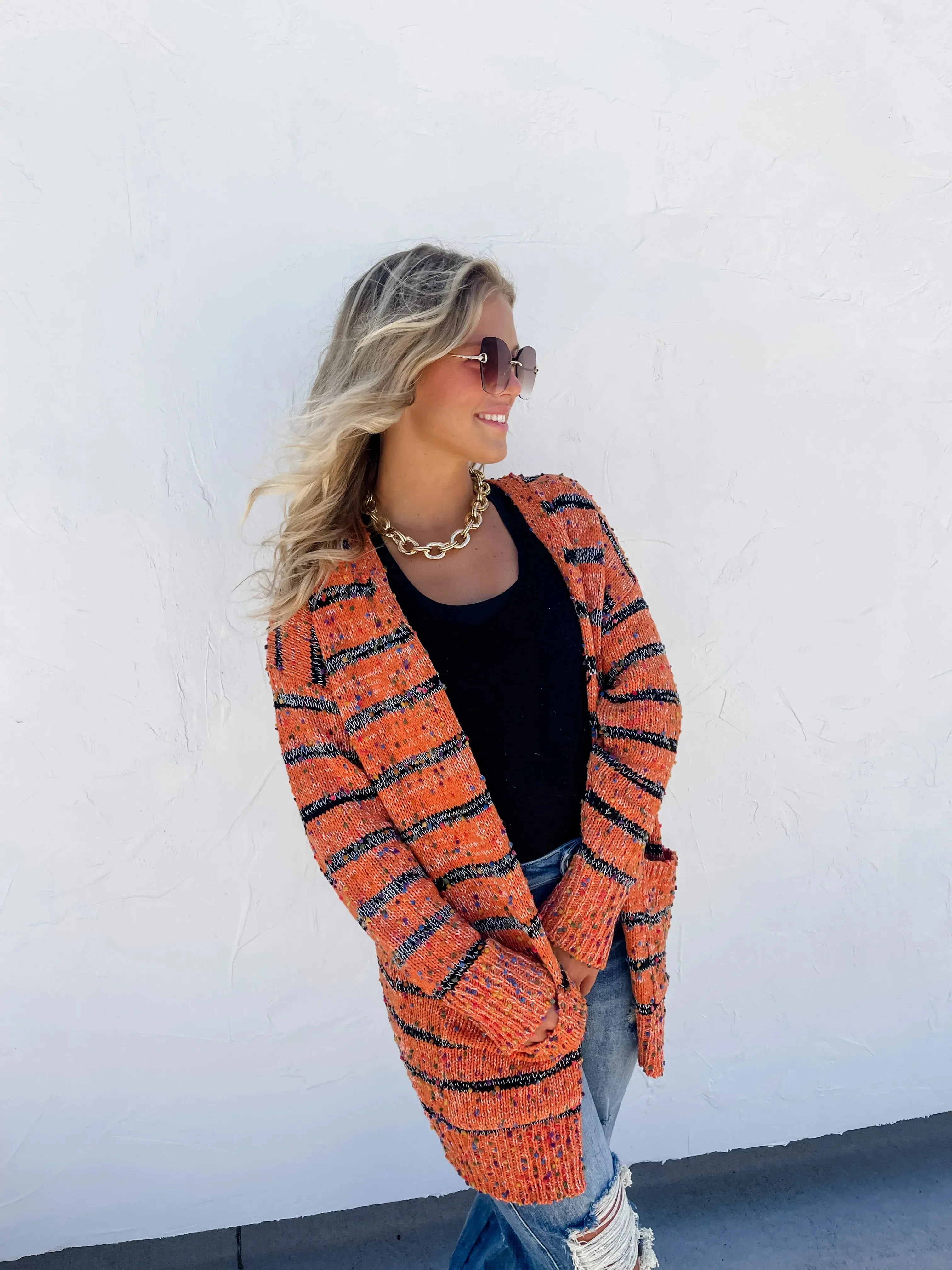 Hazel Blues® |  Stripe Miley Dot Cardigan In Assorted Colors