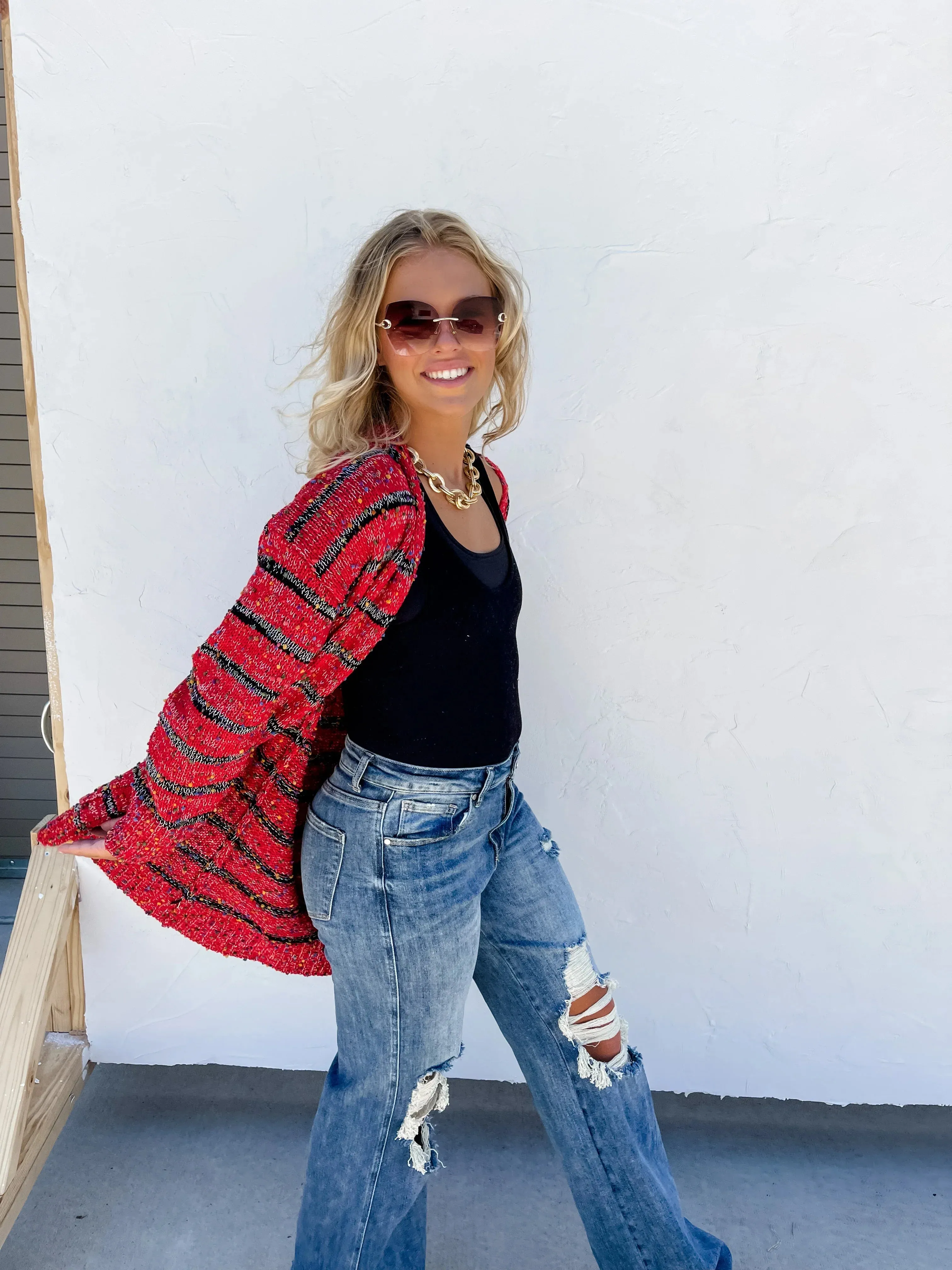 Hazel Blues® |  Stripe Miley Dot Cardigan In Assorted Colors