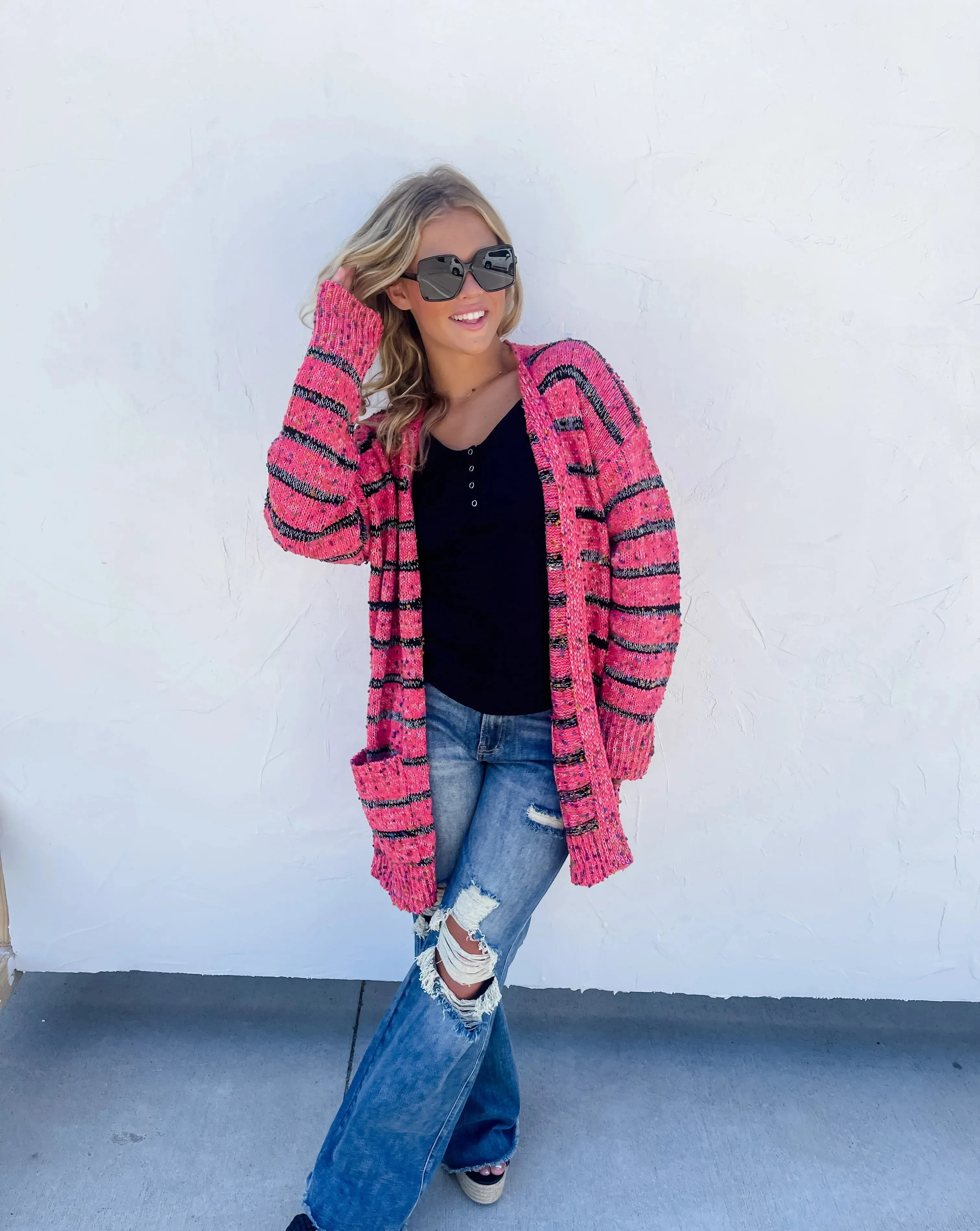 Hazel Blues® |  Stripe Miley Dot Cardigan In Assorted Colors