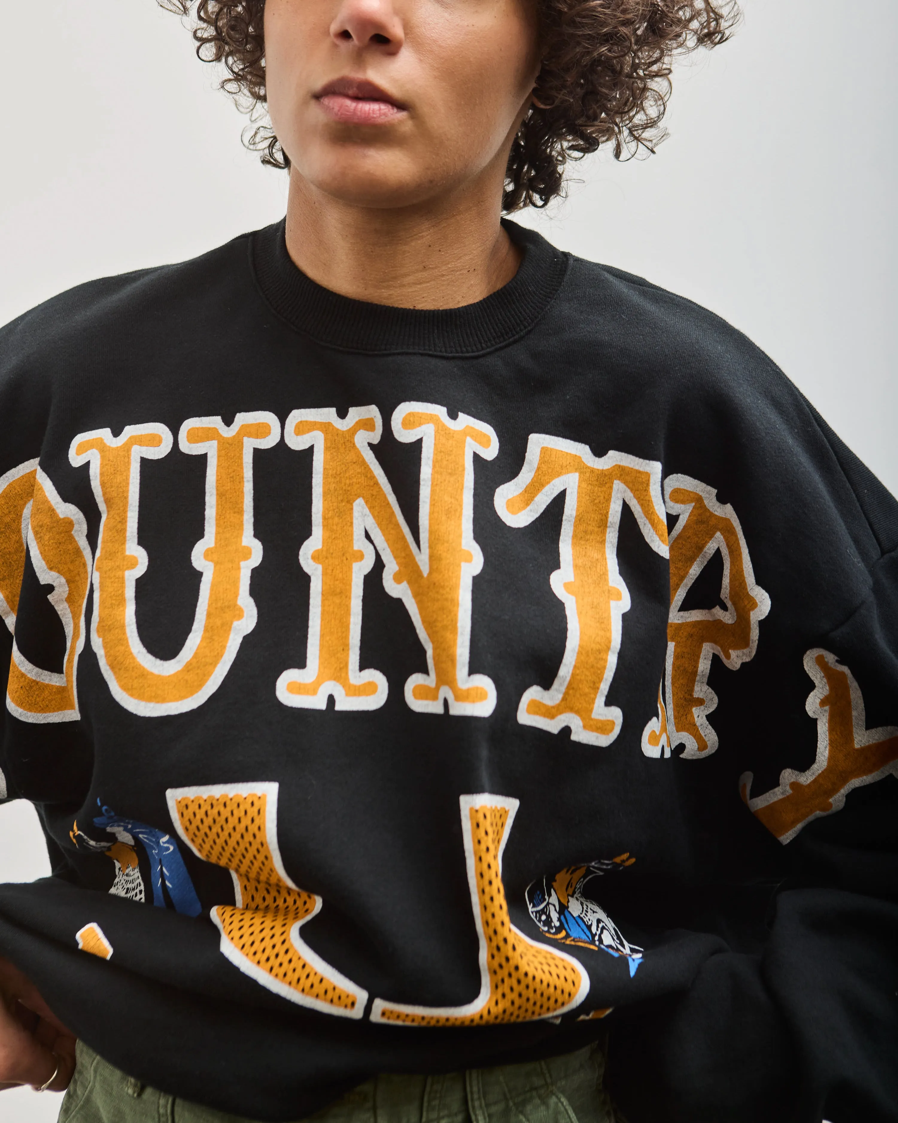 Kapital 30/-SWT Knit Big Sweat Big Kountry, Black