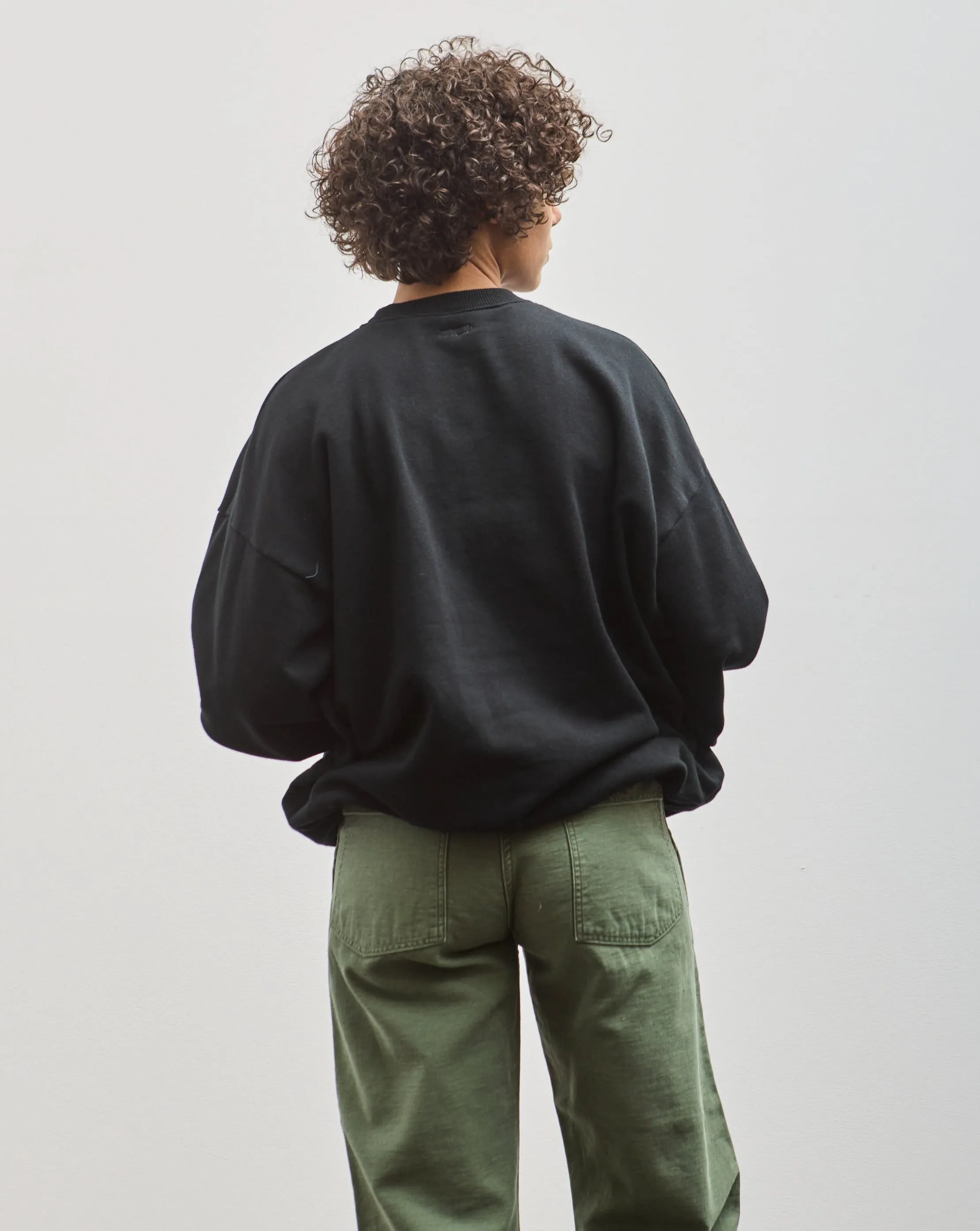 Kapital 30/-SWT Knit Big Sweat Big Kountry, Black