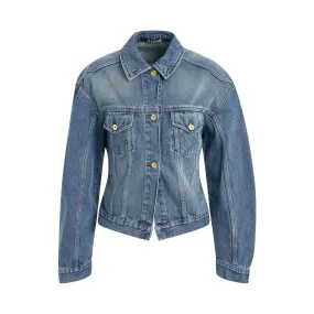 La Vest Denimes Jacket in Blue/Tabac
