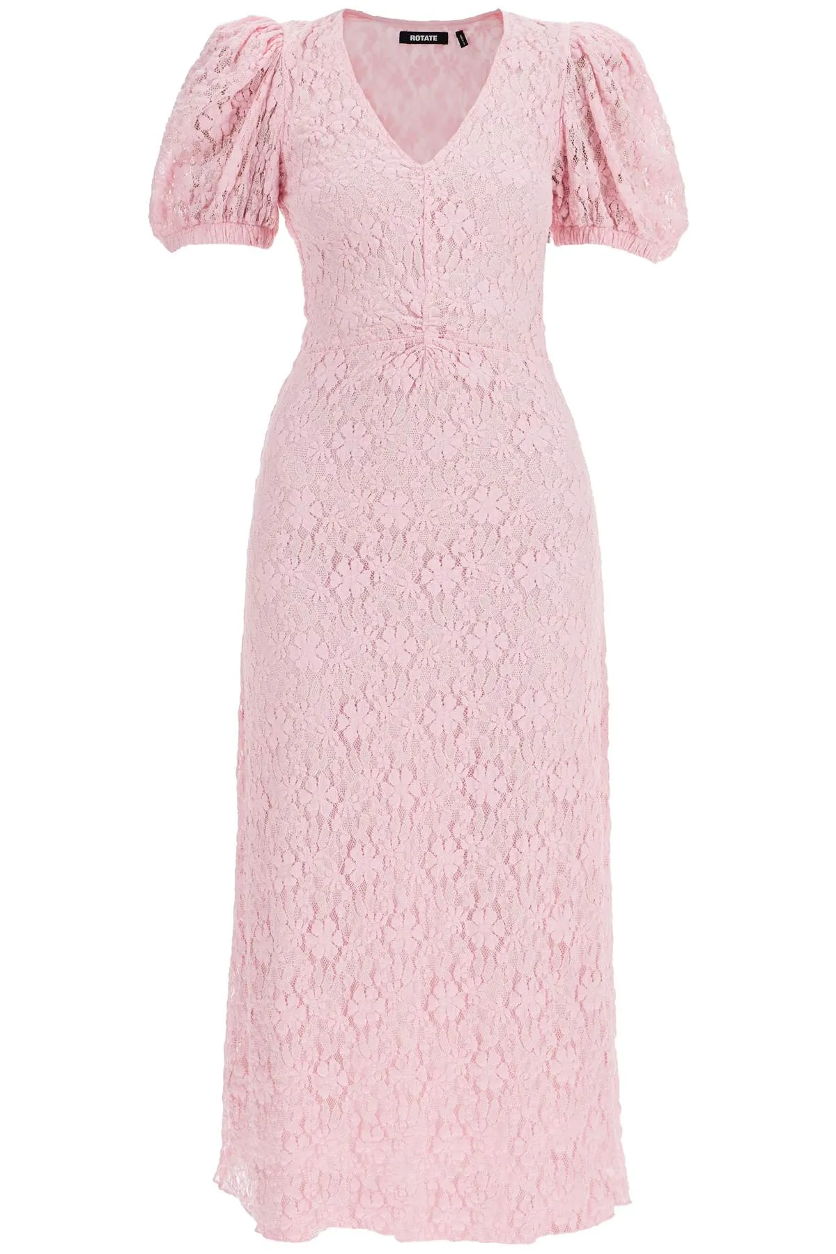 Lace Puff-Sleeve Dress